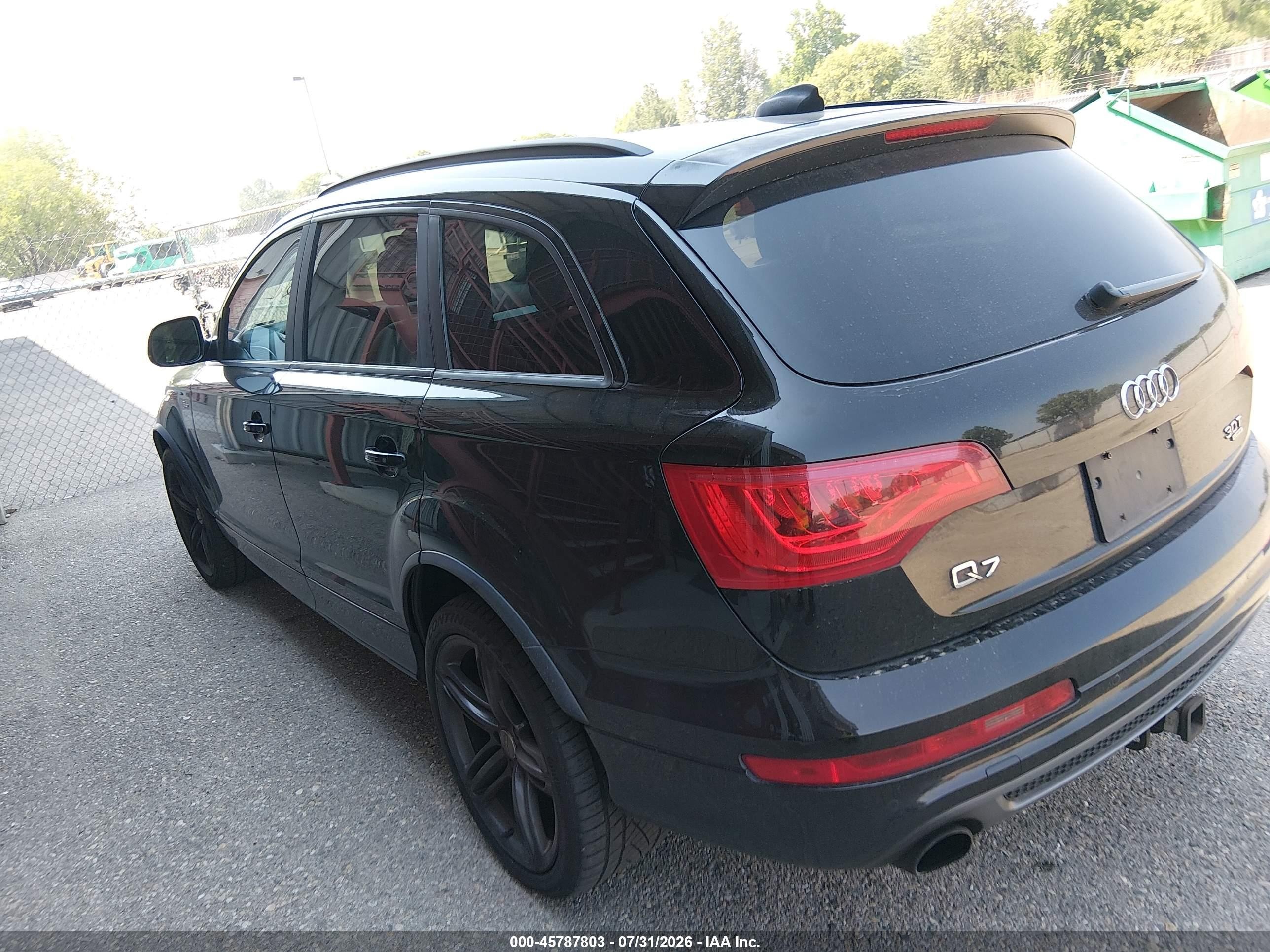 2014 Audi Q7 3.0t S Line Prestige Black vin: WA1DGAFE3ED003667