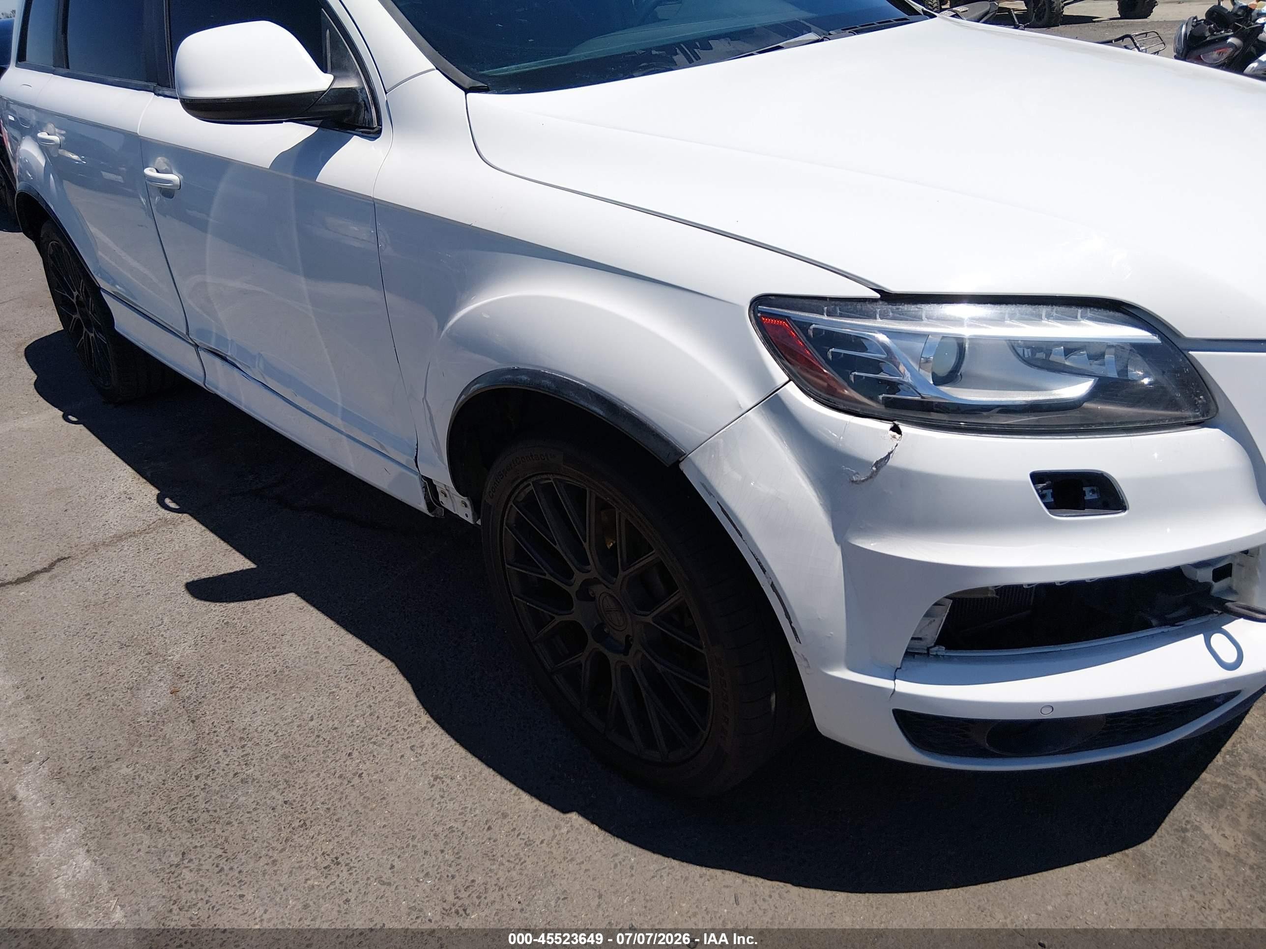 2014 Audi Q7 3.0t S Line Prestige Белый vin: WA1DGAFE3ED005628