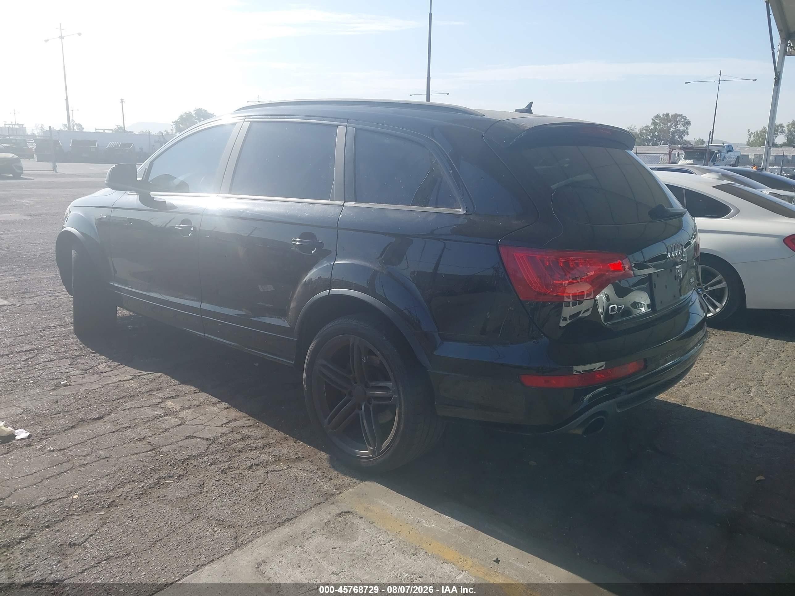 2014 Audi Q7 3.0t S Line Prestige Black vin: WA1DGAFE3ED020002