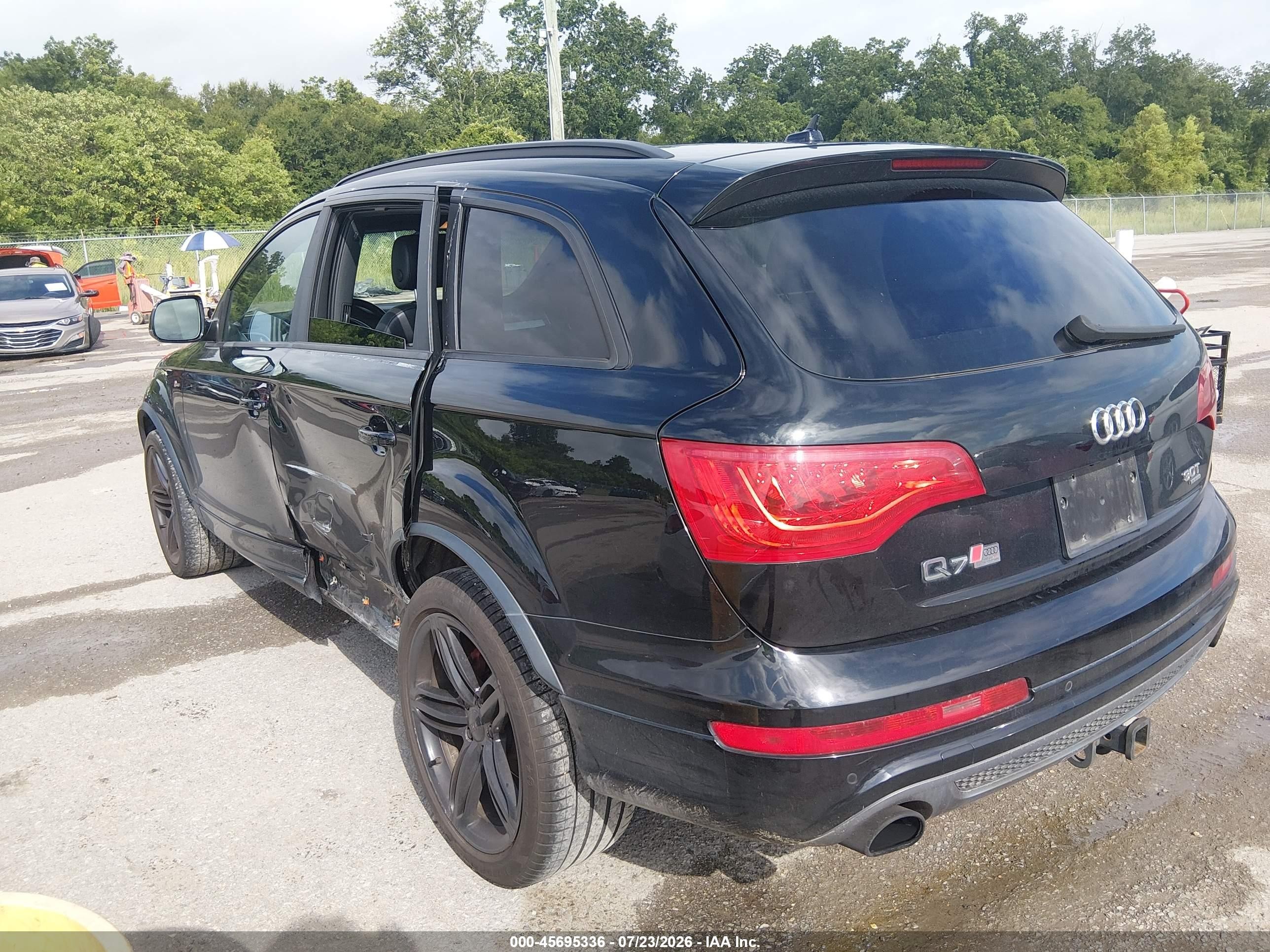 2015 Audi Q7 3.0t S Line Prestige Black vin: WA1DGAFE3FD026447