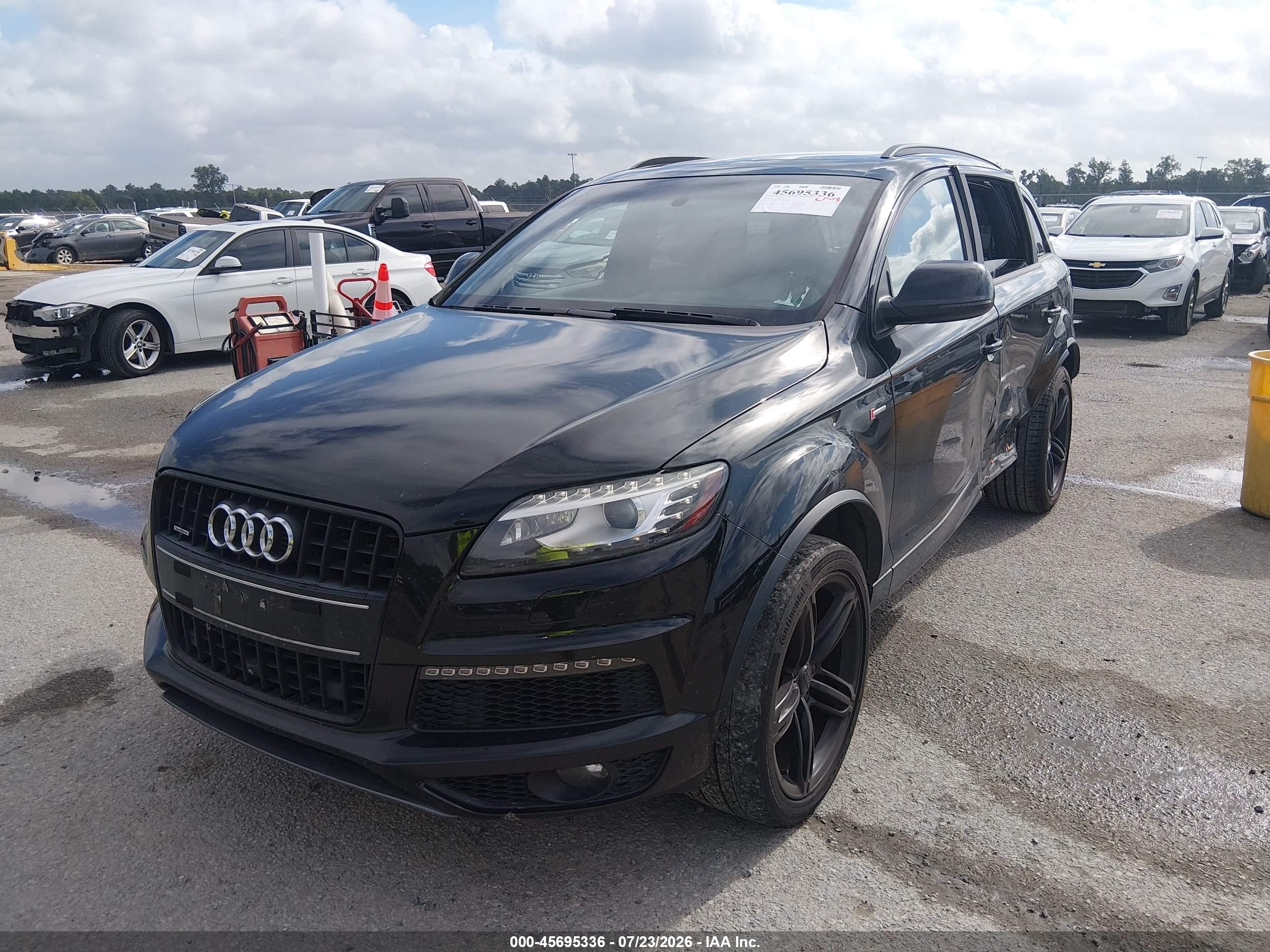 2015 Audi Q7 3.0t S Line Prestige Black vin: WA1DGAFE3FD026447