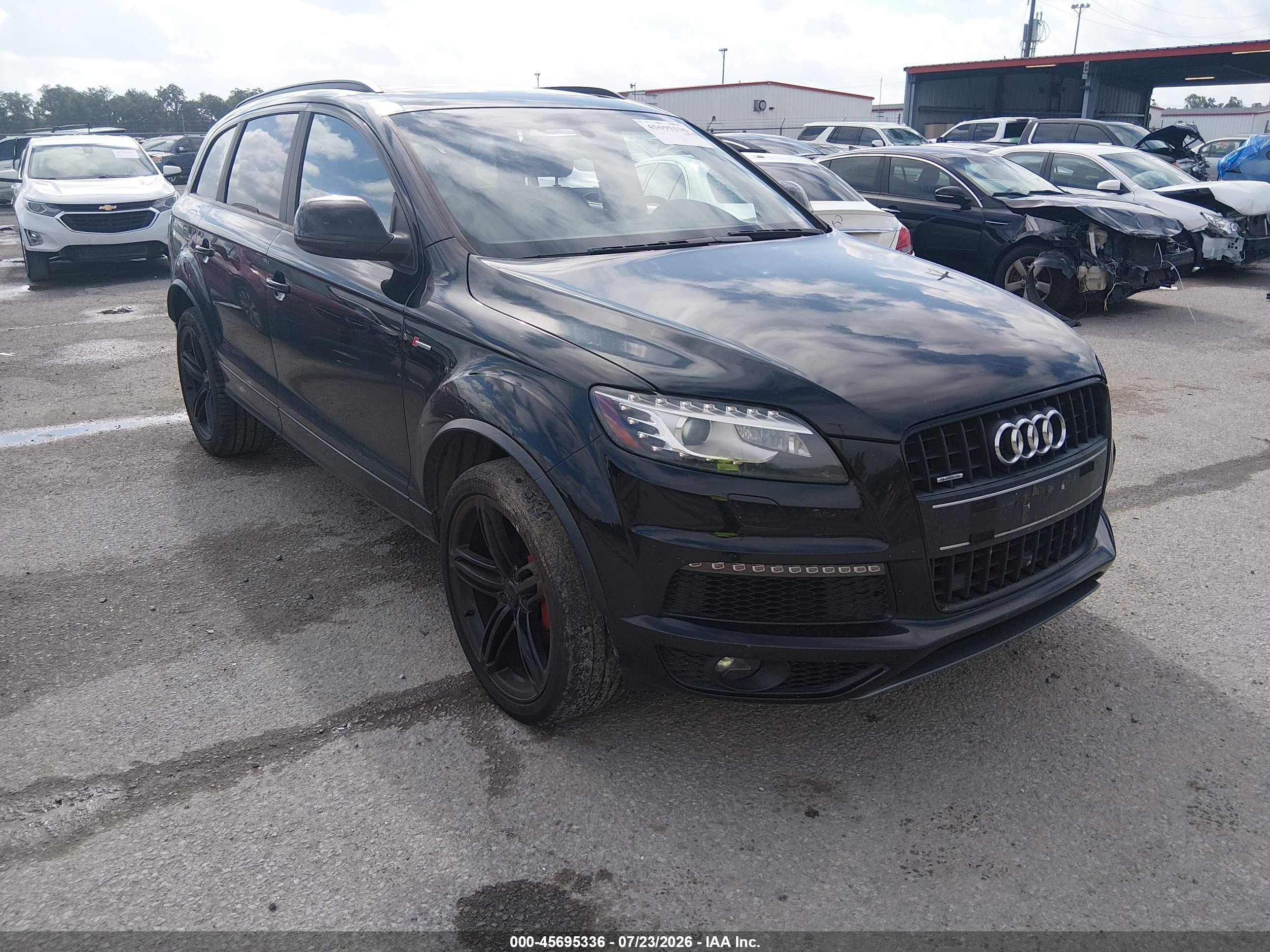 2015 Audi Q7 3.0t S Line Prestige Black vin: WA1DGAFE3FD026447