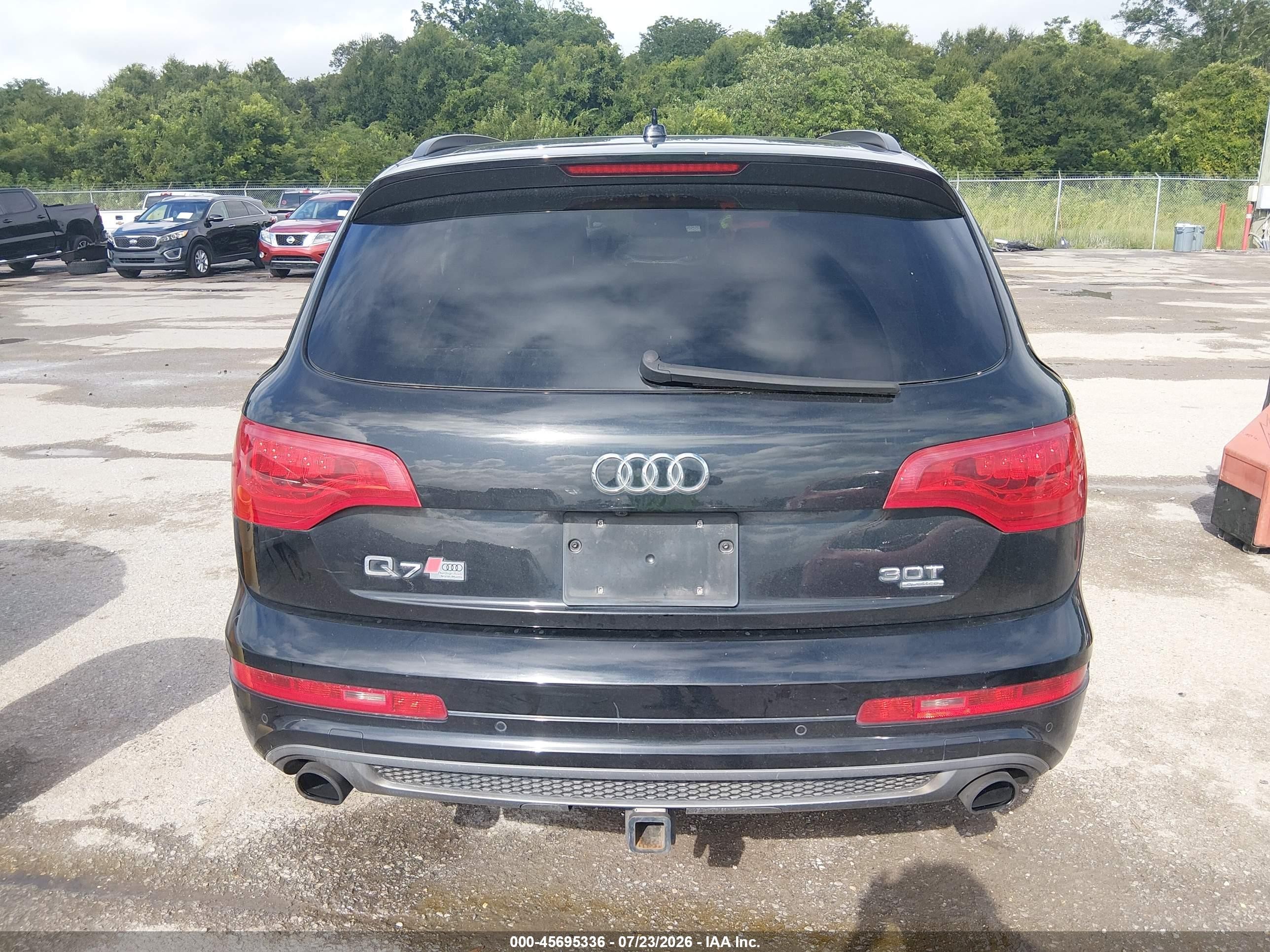 2015 Audi Q7 3.0t S Line Prestige Black vin: WA1DGAFE3FD026447