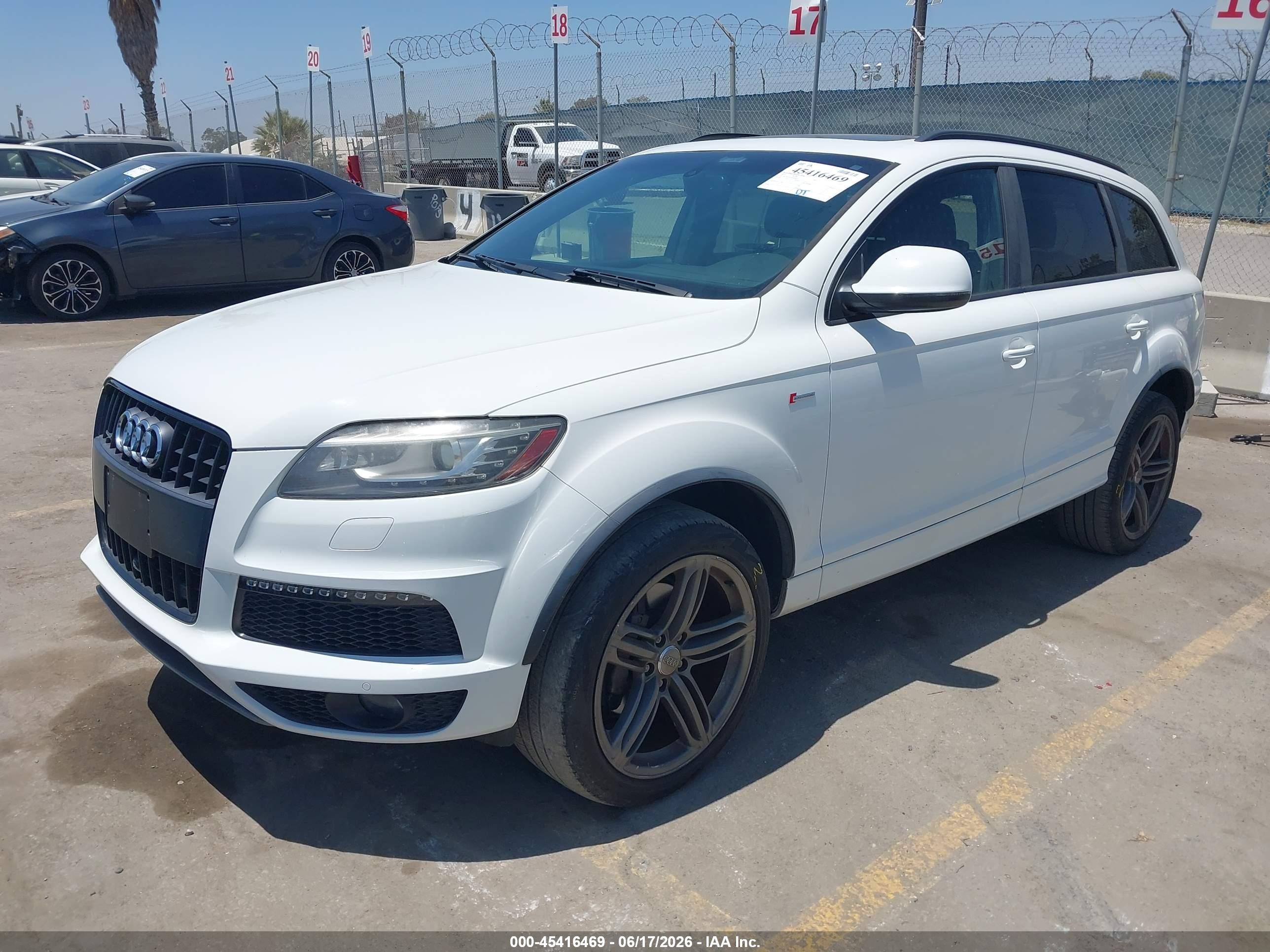 2015 Audi Q7 3.0t S Line Prestige White vin: WA1DGAFE4FD008622