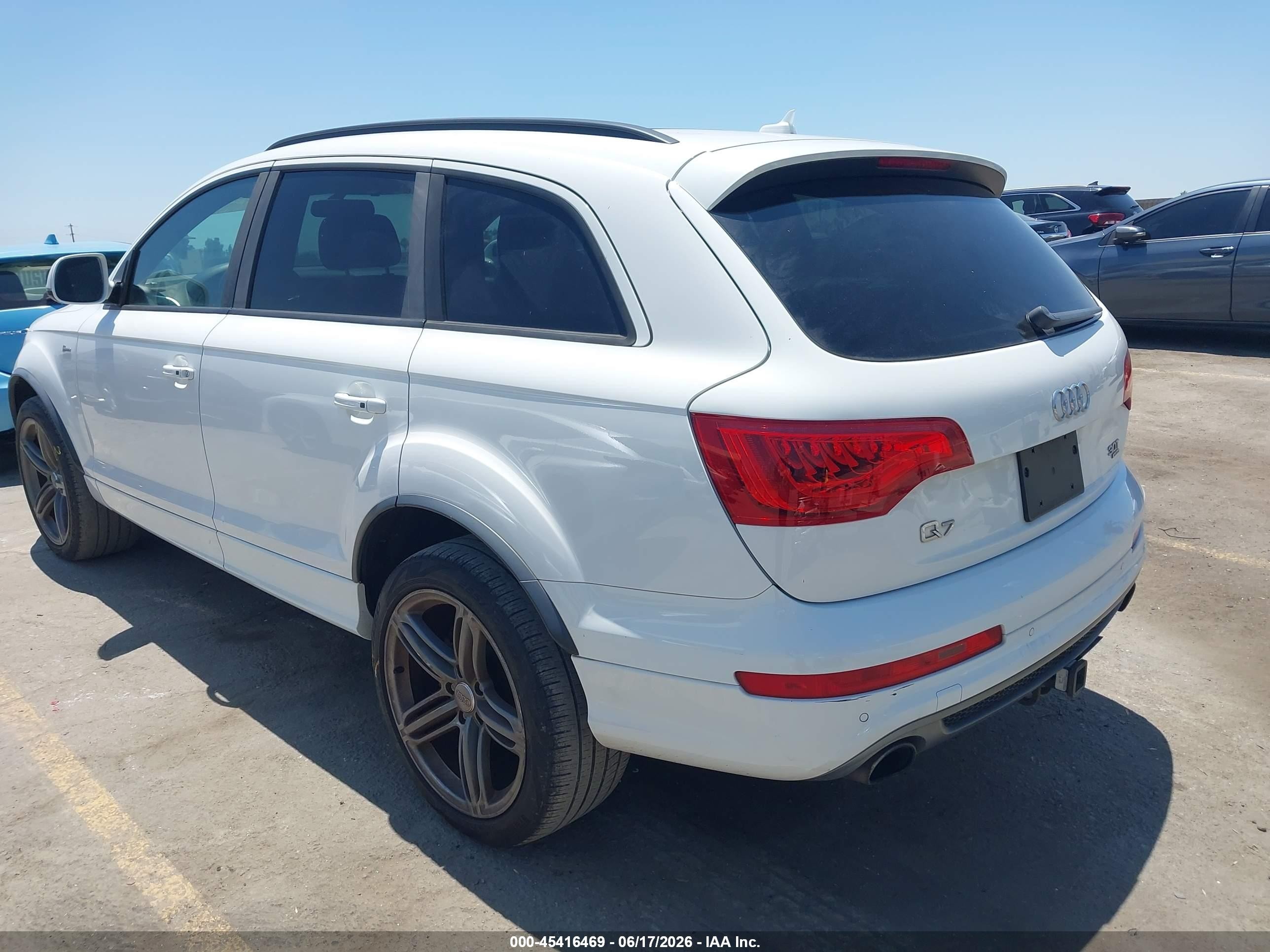 2015 Audi Q7 3.0t S Line Prestige White vin: WA1DGAFE4FD008622