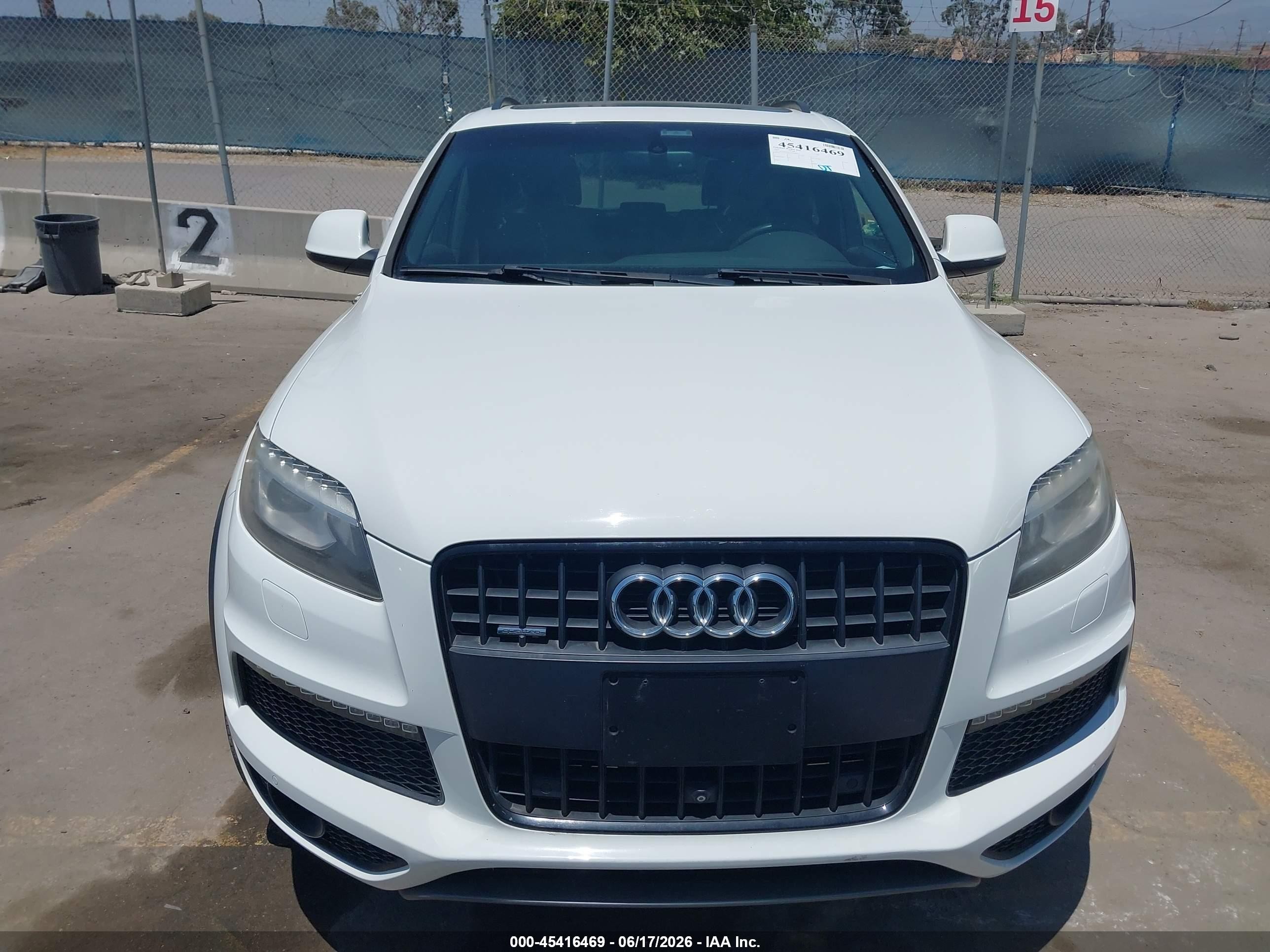 2015 Audi Q7 3.0t S Line Prestige White vin: WA1DGAFE4FD008622