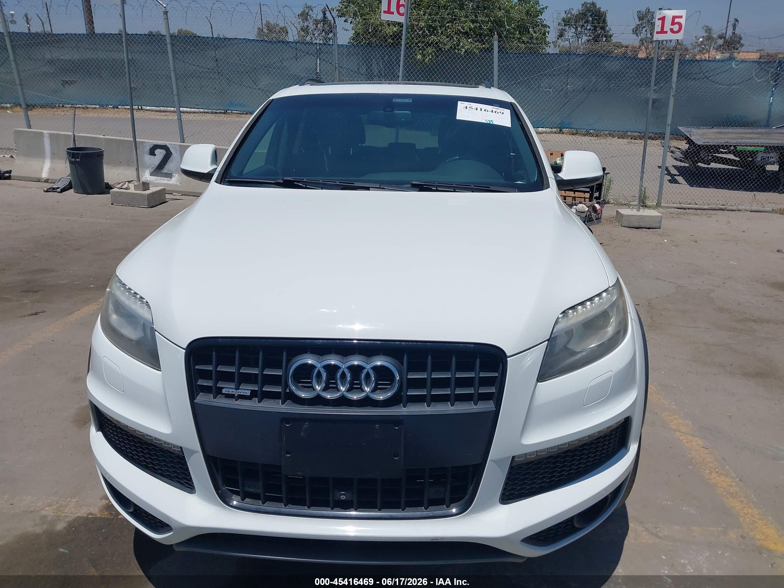 2015 Audi Q7 3.0t S Line Prestige White vin: WA1DGAFE4FD008622