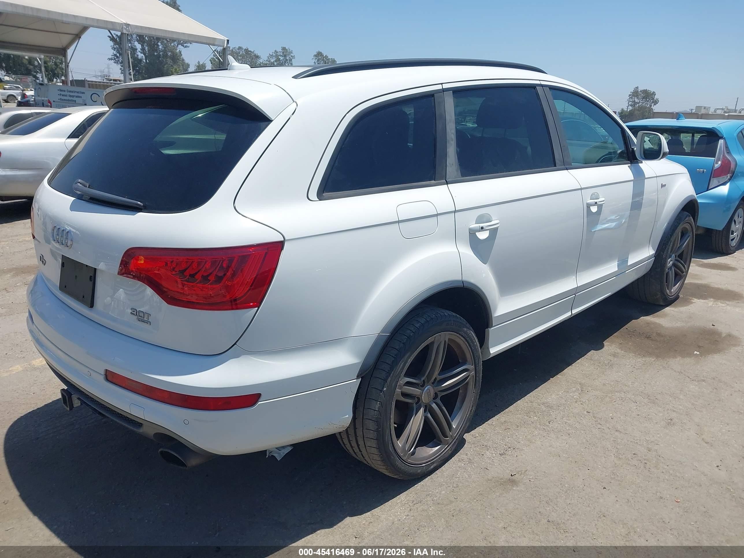 2015 Audi Q7 3.0t S Line Prestige White vin: WA1DGAFE4FD008622