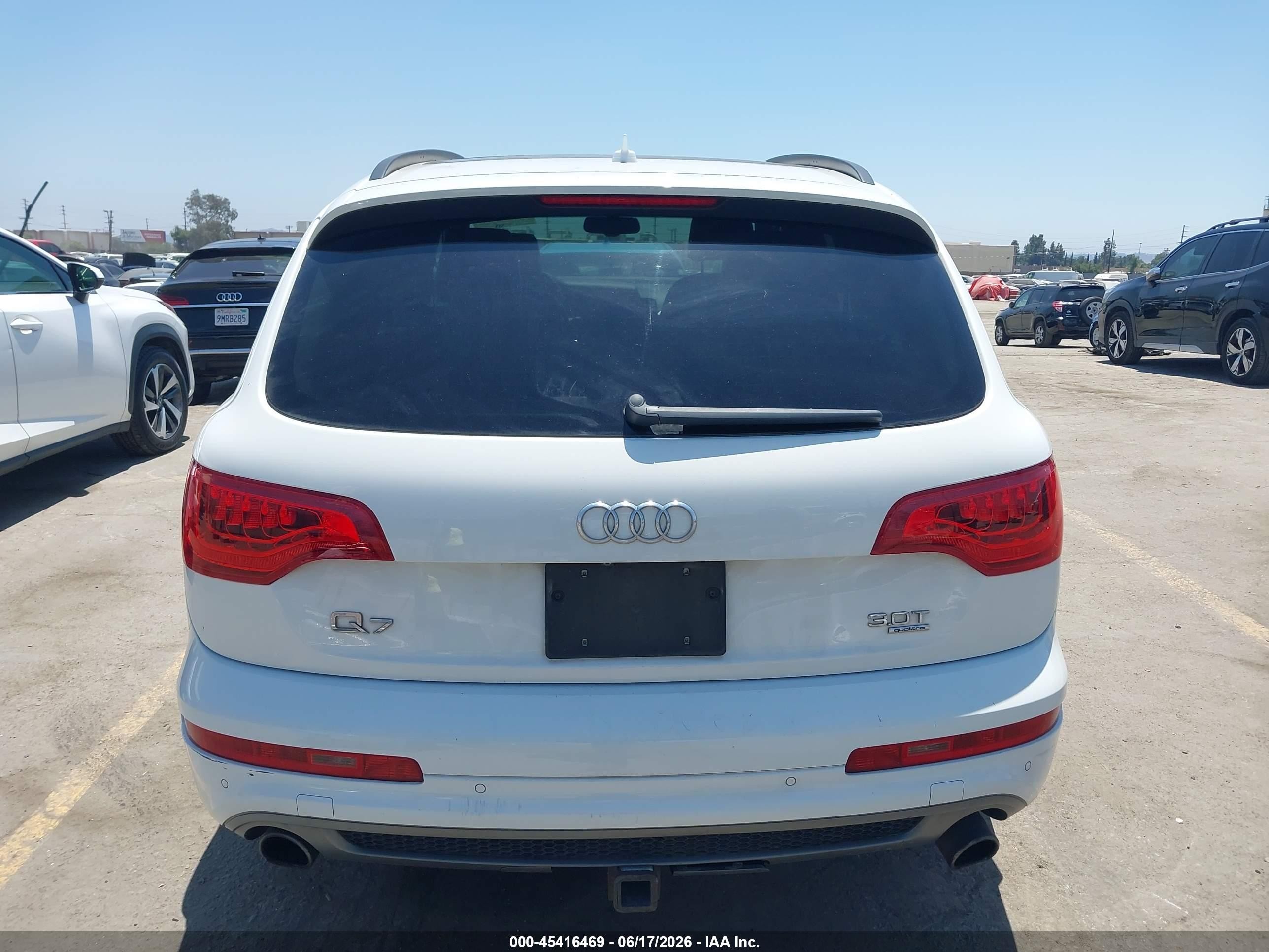 2015 Audi Q7 3.0t S Line Prestige White vin: WA1DGAFE4FD008622