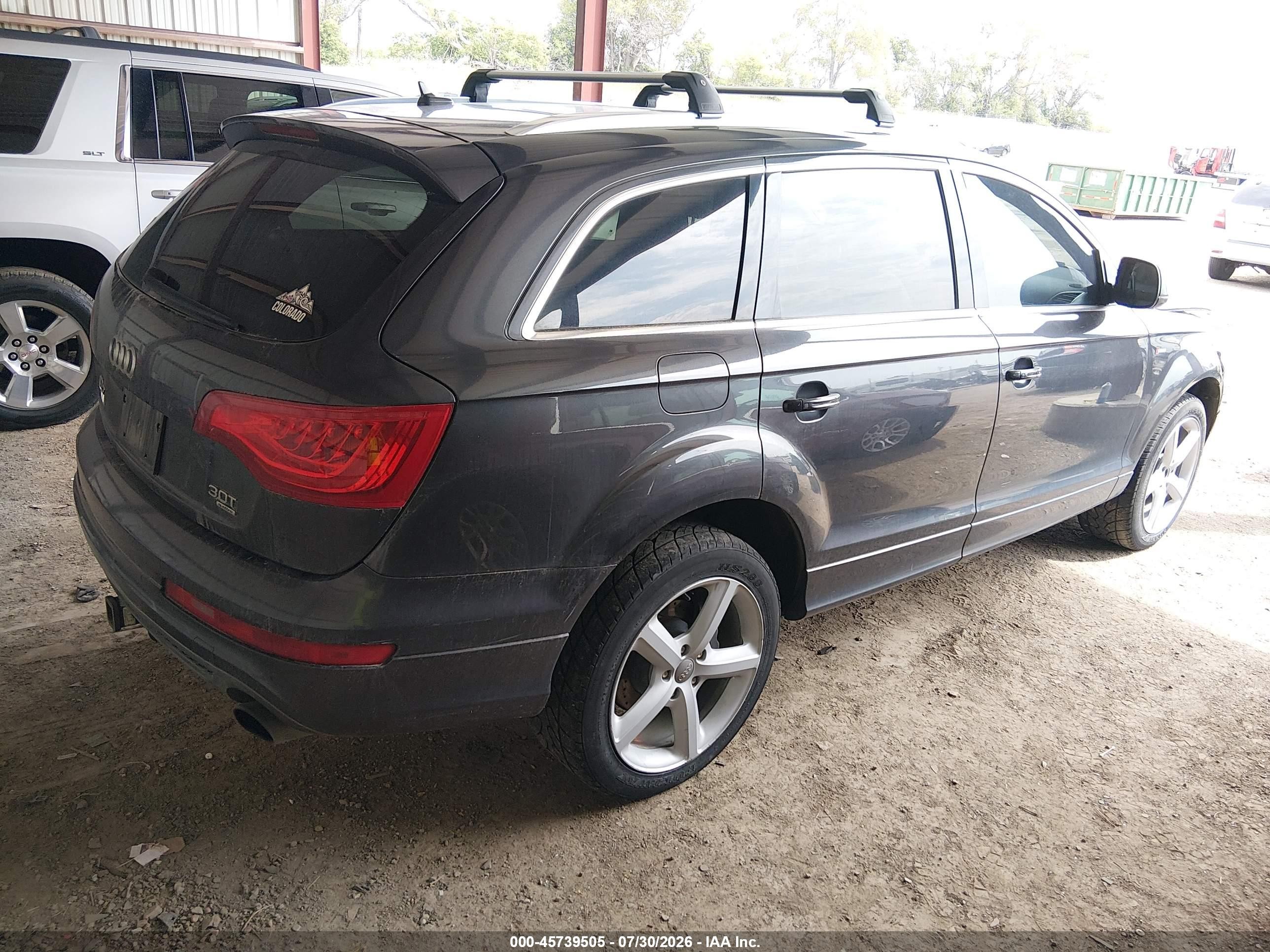 2014 Audi Q7 3.0t S Line Prestige Gray vin: WA1DGAFE6ED009902