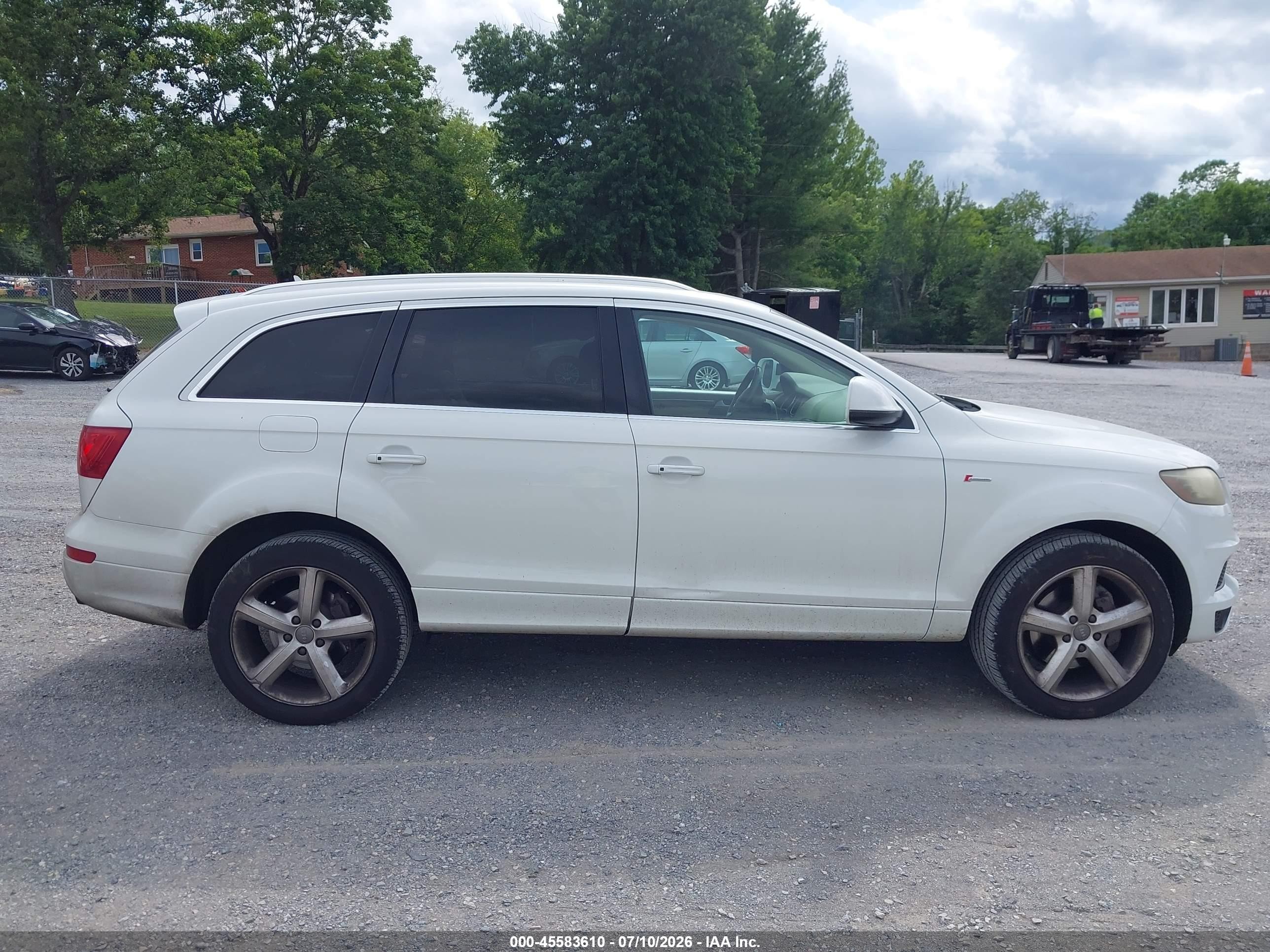 2014 Audi Q7 3.0t S Line Prestige White vin: WA1DGAFE6ED011777