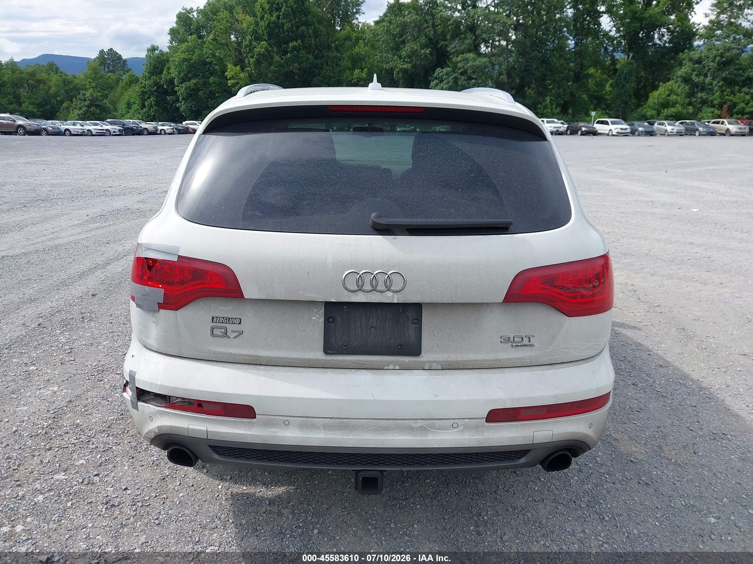 2014 Audi Q7 3.0t S Line Prestige White vin: WA1DGAFE6ED011777