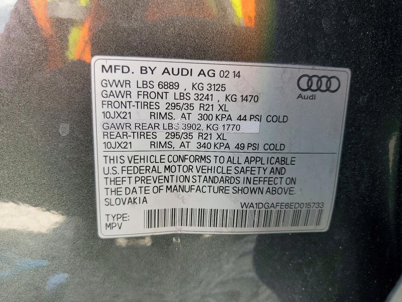2014 Audi Q7 Prestige Gray vin: WA1DGAFE6ED015733
