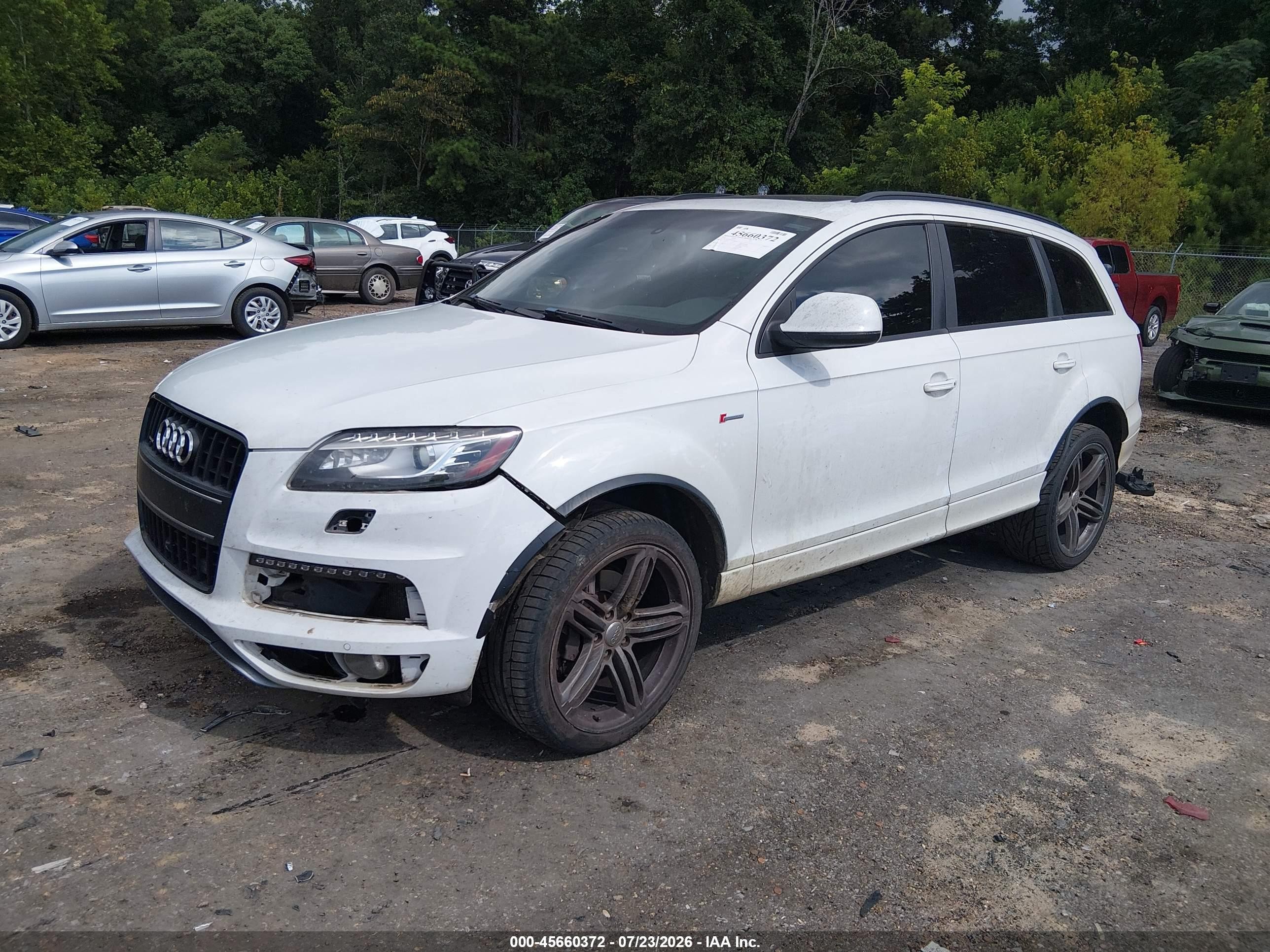 2015 Audi Q7 3.0t S Line Prestige White vin: WA1DGAFE6FD016737