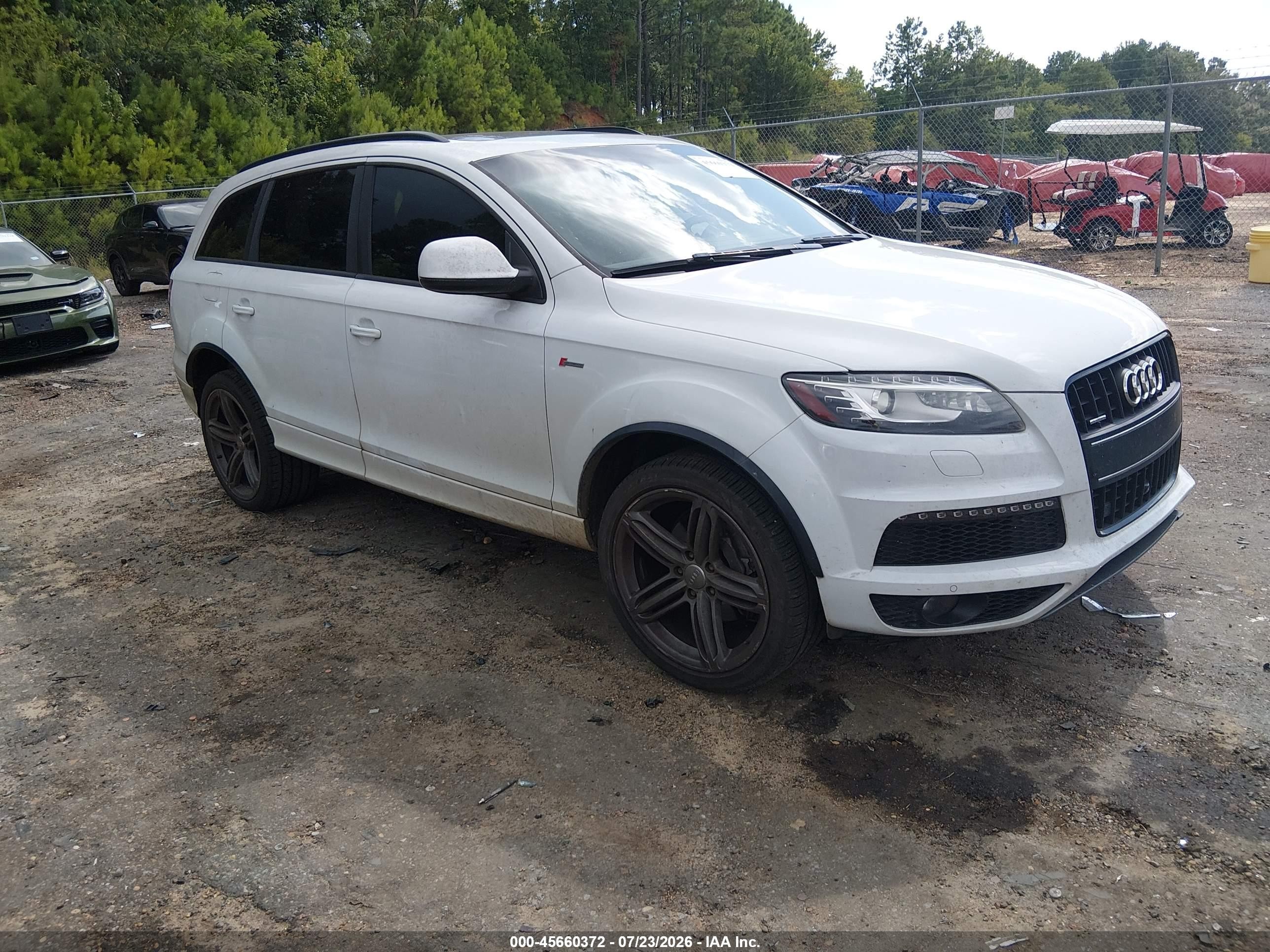 2015 Audi Q7 3.0t S Line Prestige White vin: WA1DGAFE6FD016737