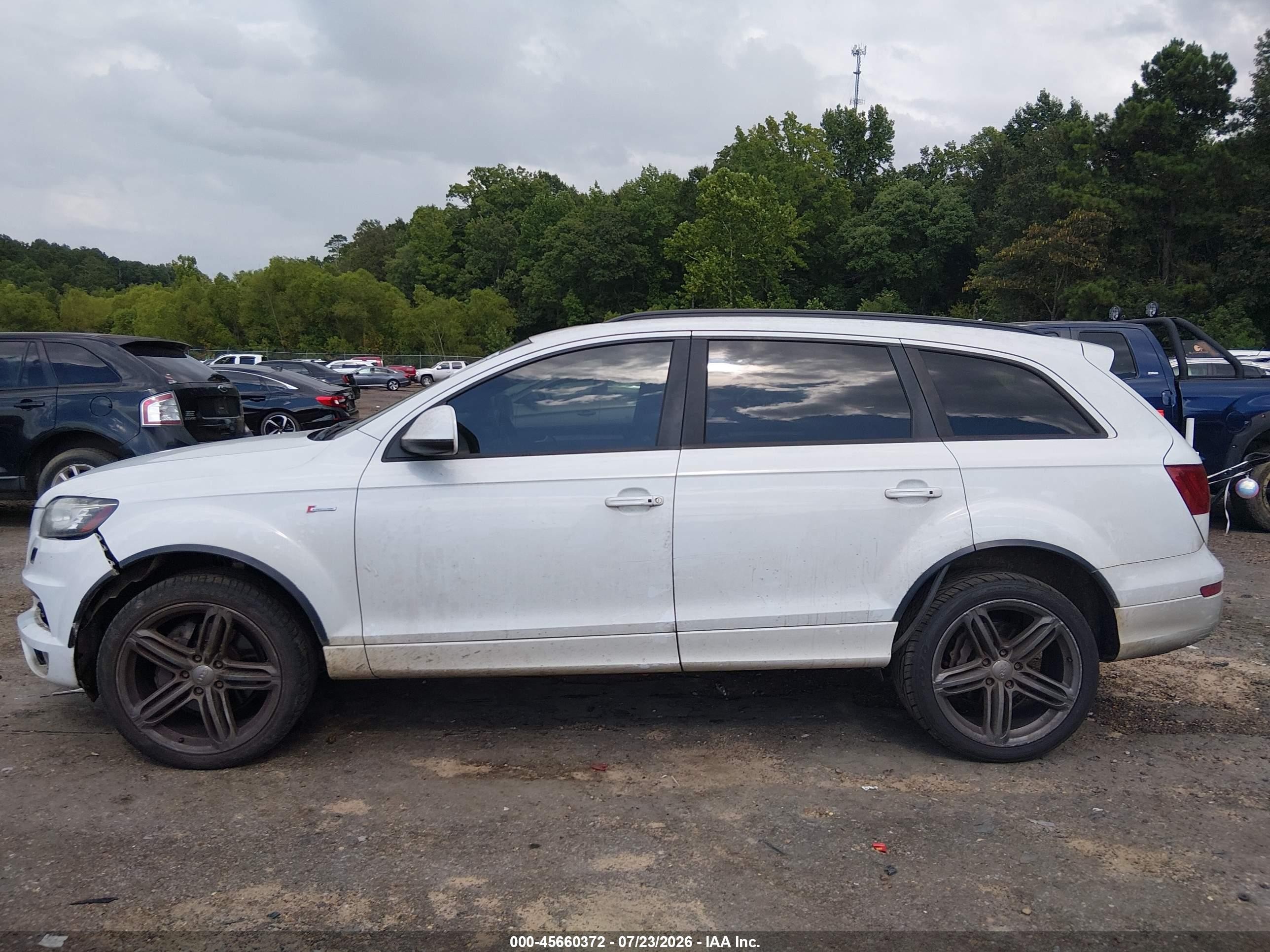 2015 Audi Q7 3.0t S Line Prestige White vin: WA1DGAFE6FD016737