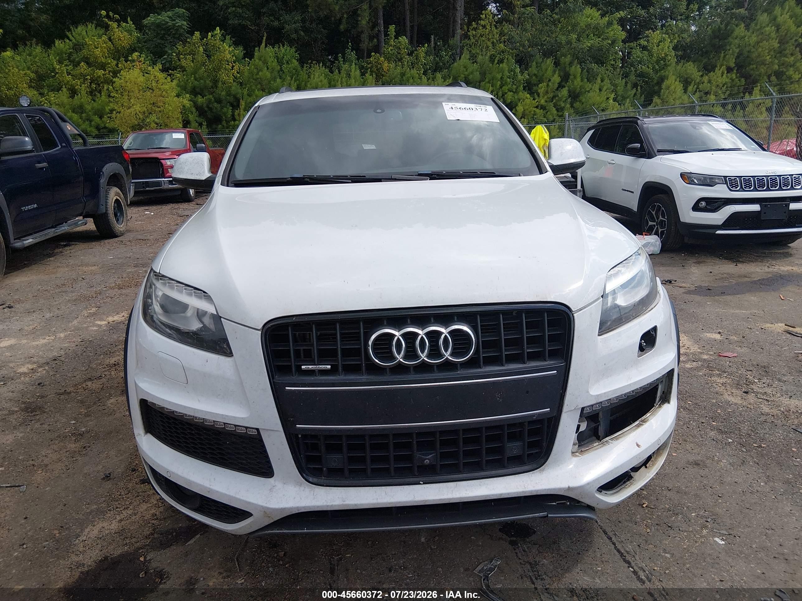 2015 Audi Q7 3.0t S Line Prestige White vin: WA1DGAFE6FD016737