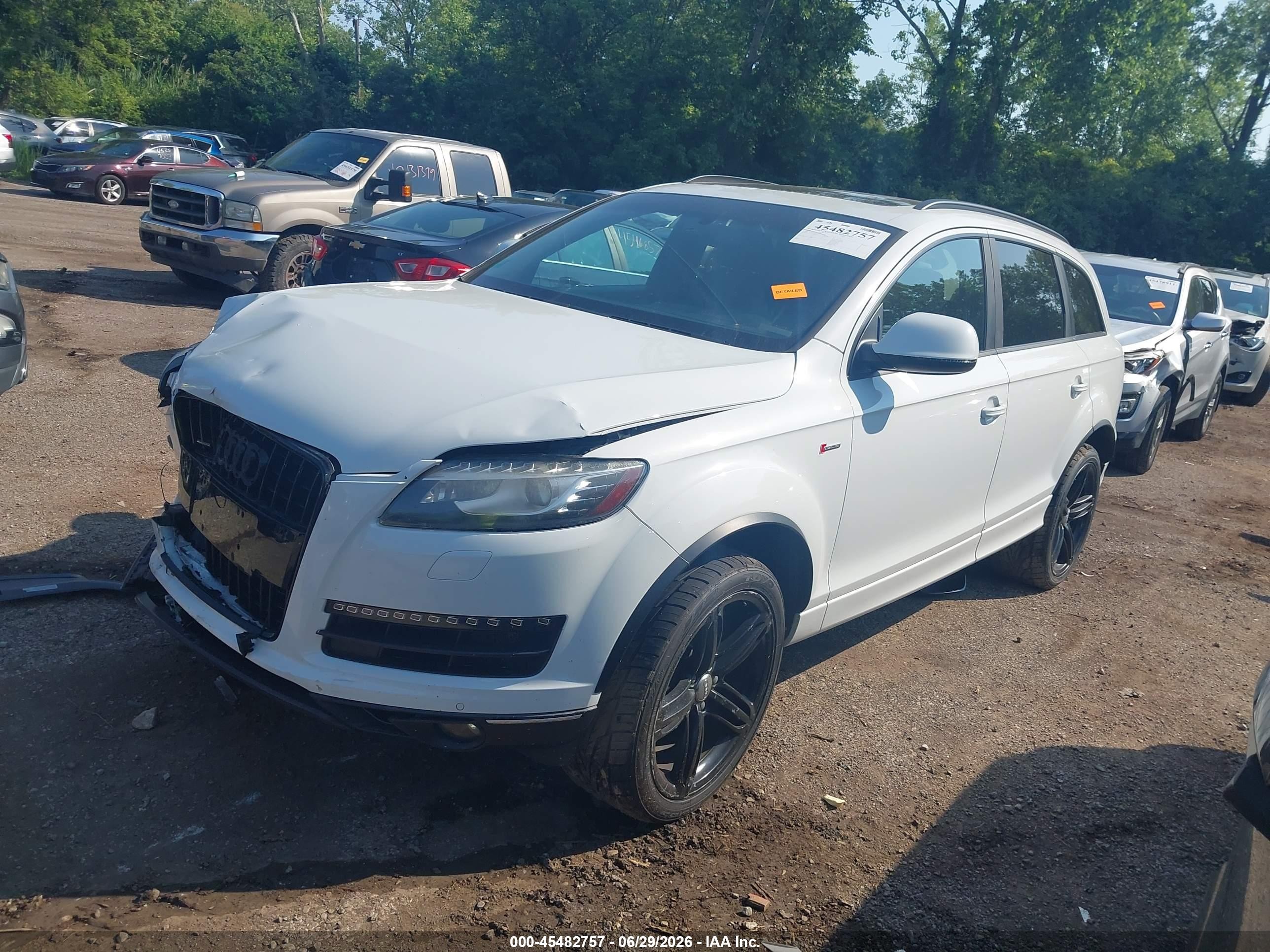 2015 Audi Q7 3.0t S Line Prestige White vin: WA1DGAFE6FD028578
