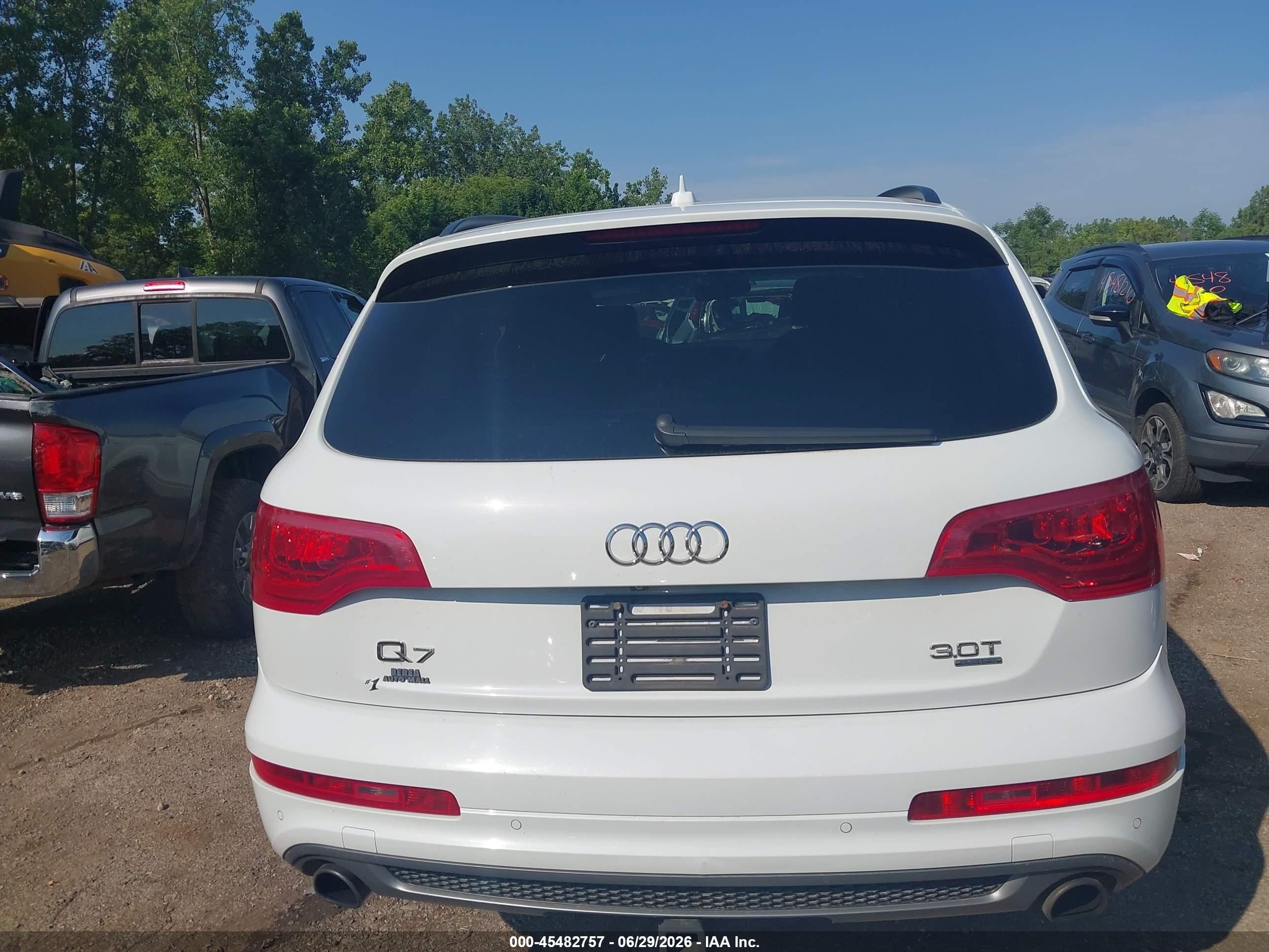 2015 Audi Q7 3.0t S Line Prestige White vin: WA1DGAFE6FD028578