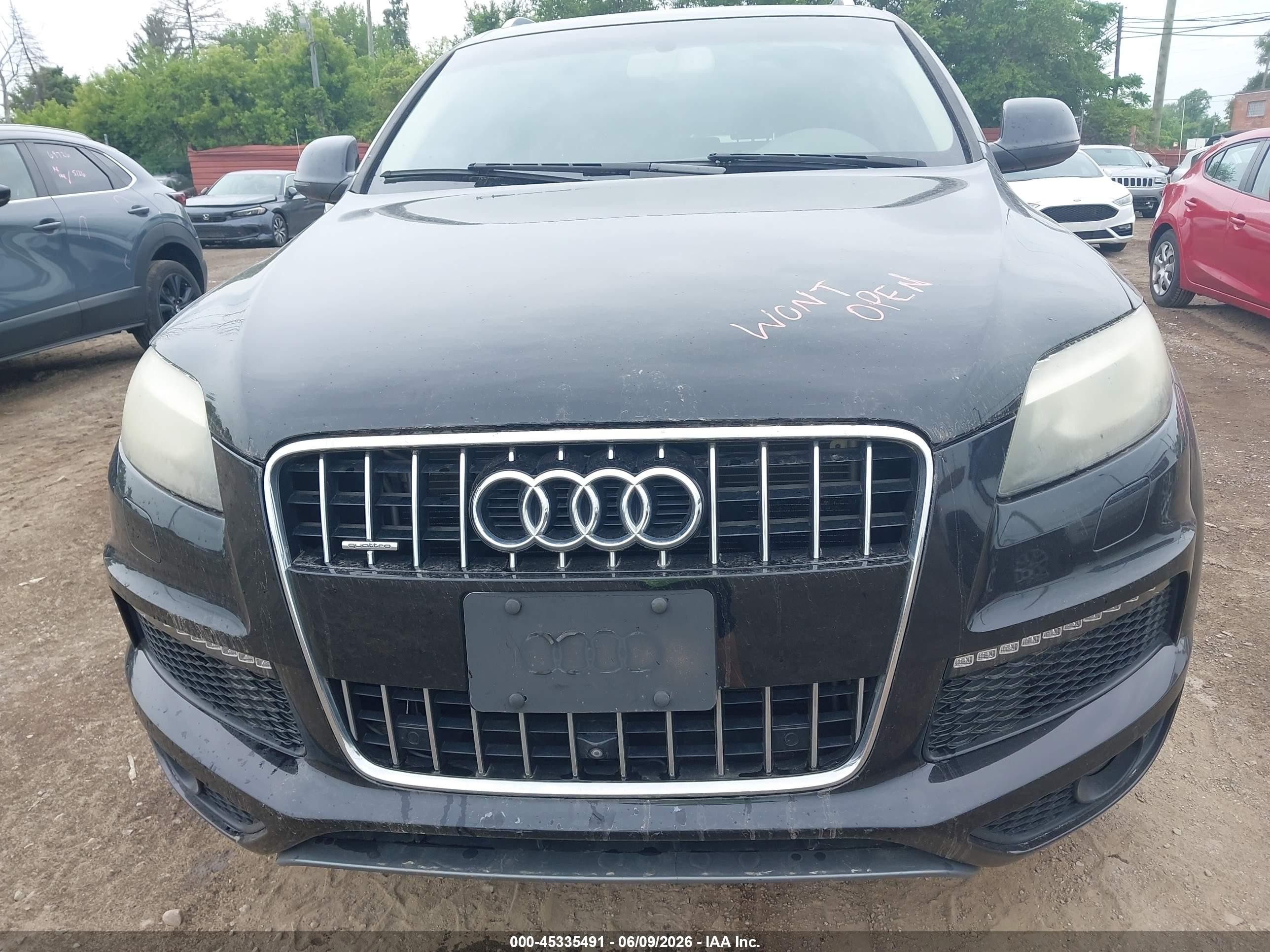 2014 Audi Q7 3.0t S Line Prestige Черный vin: WA1DGAFE8ED007357