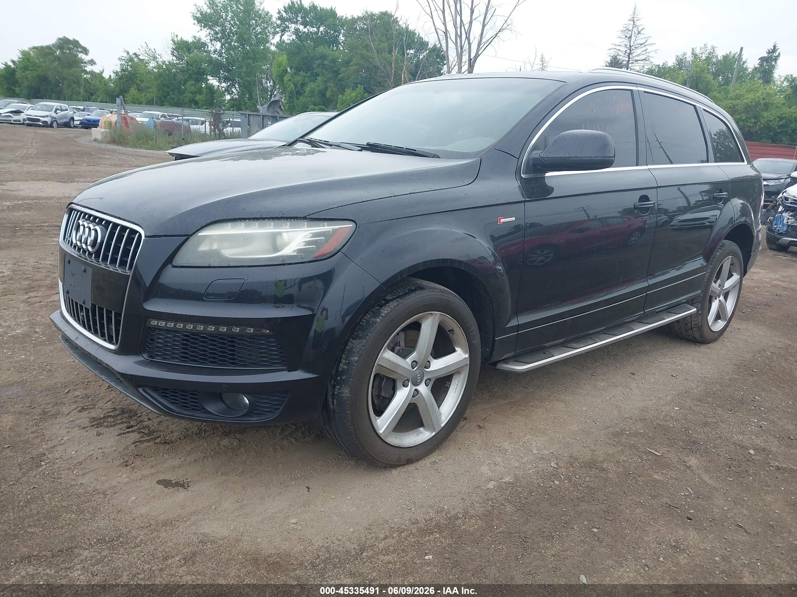 2014 Audi Q7 3.0t S Line Prestige Черный vin: WA1DGAFE8ED007357