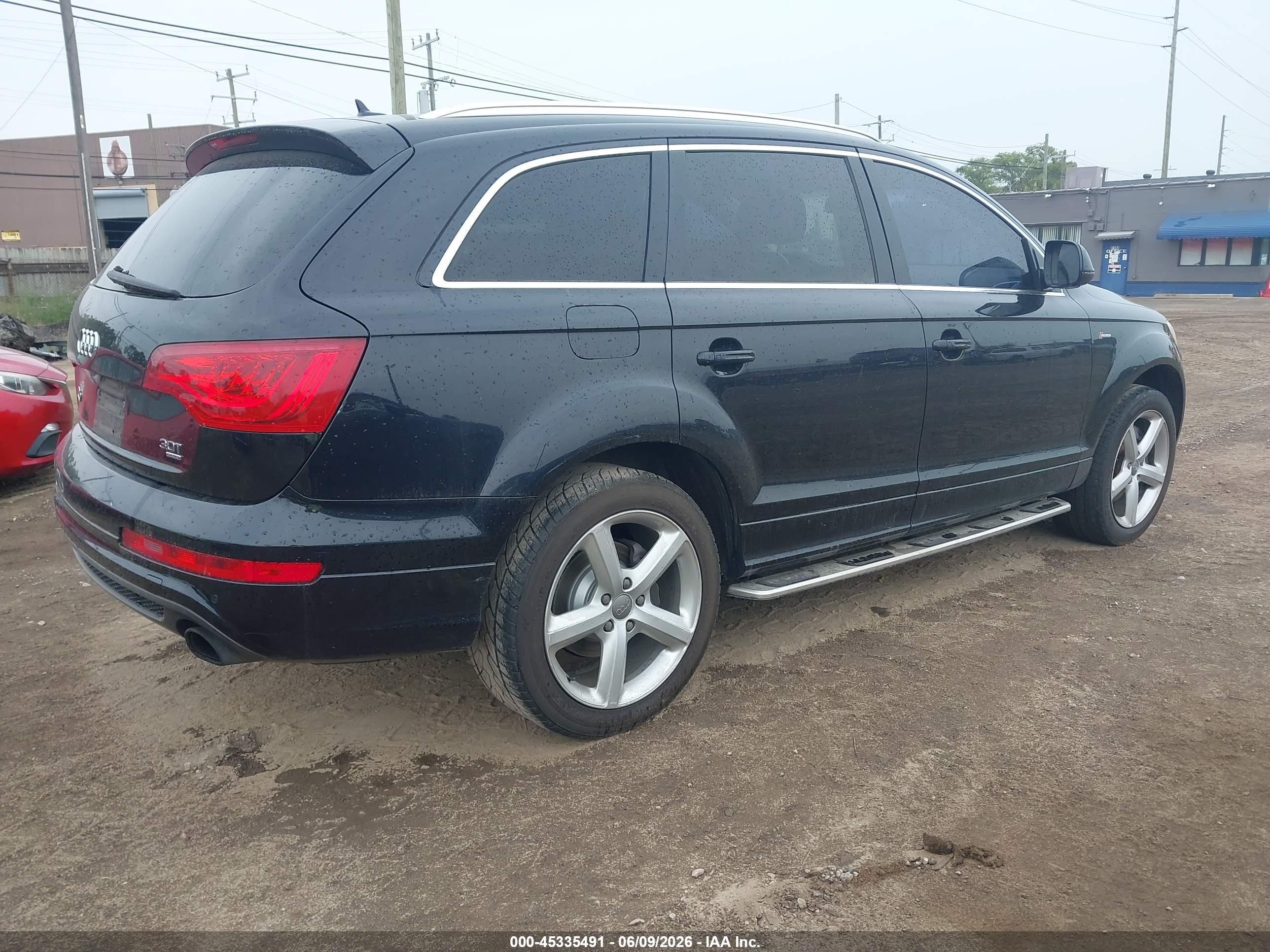 2014 Audi Q7 3.0t S Line Prestige Черный vin: WA1DGAFE8ED007357