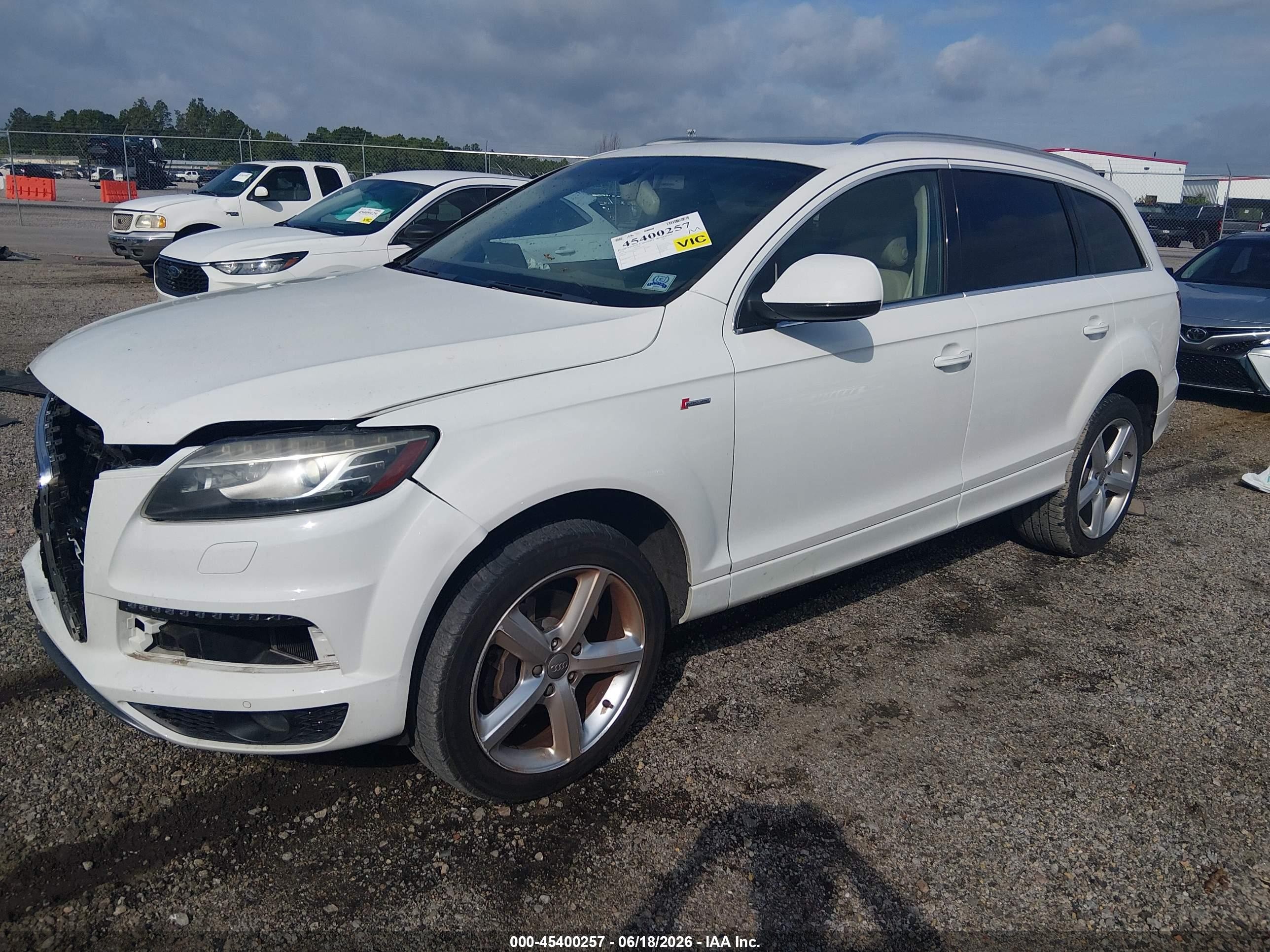 2015 Audi Q7 3.0t S Line Prestige White vin: WA1DGAFE8FD022751