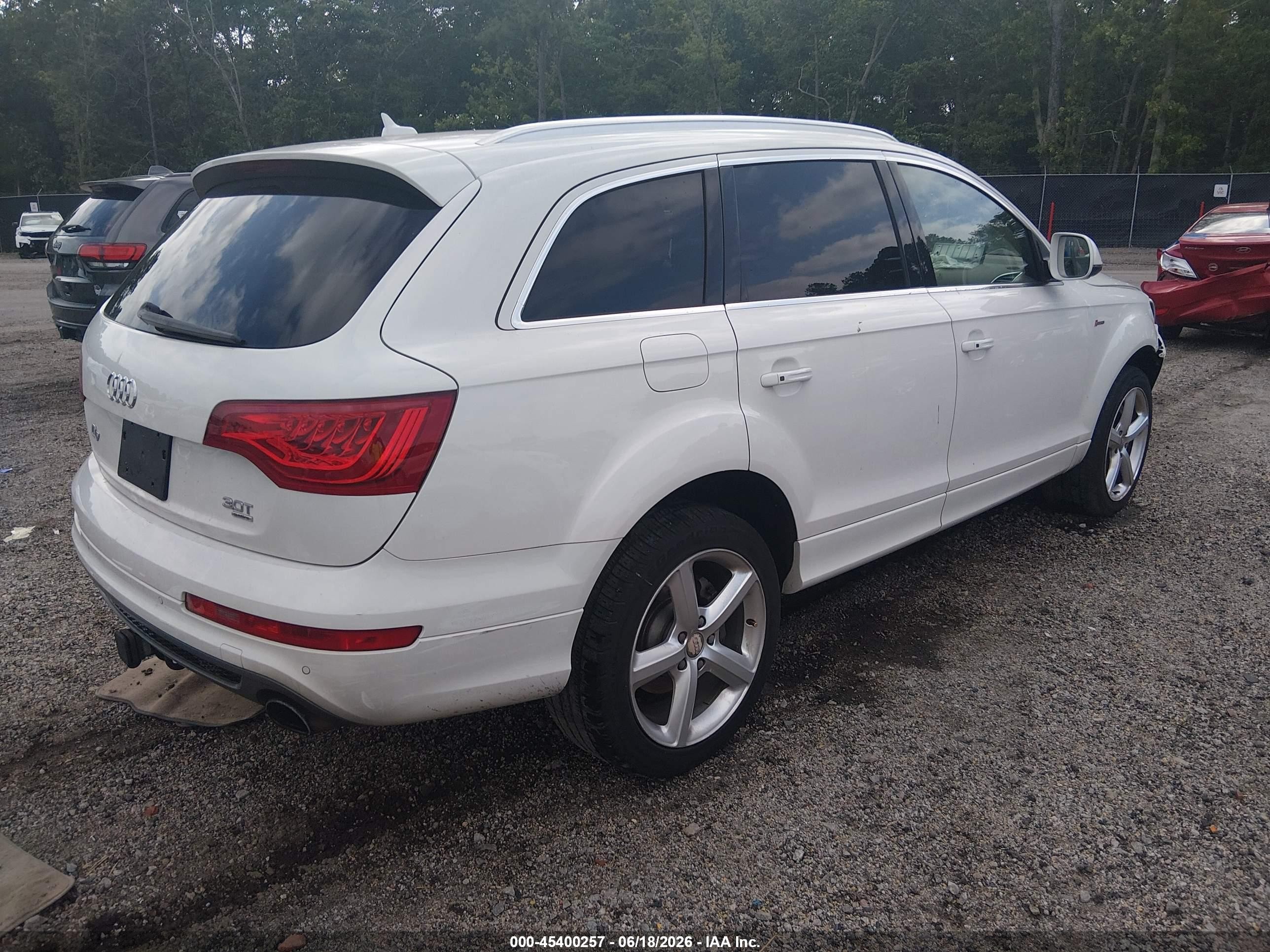 2015 Audi Q7 3.0t S Line Prestige White vin: WA1DGAFE8FD022751