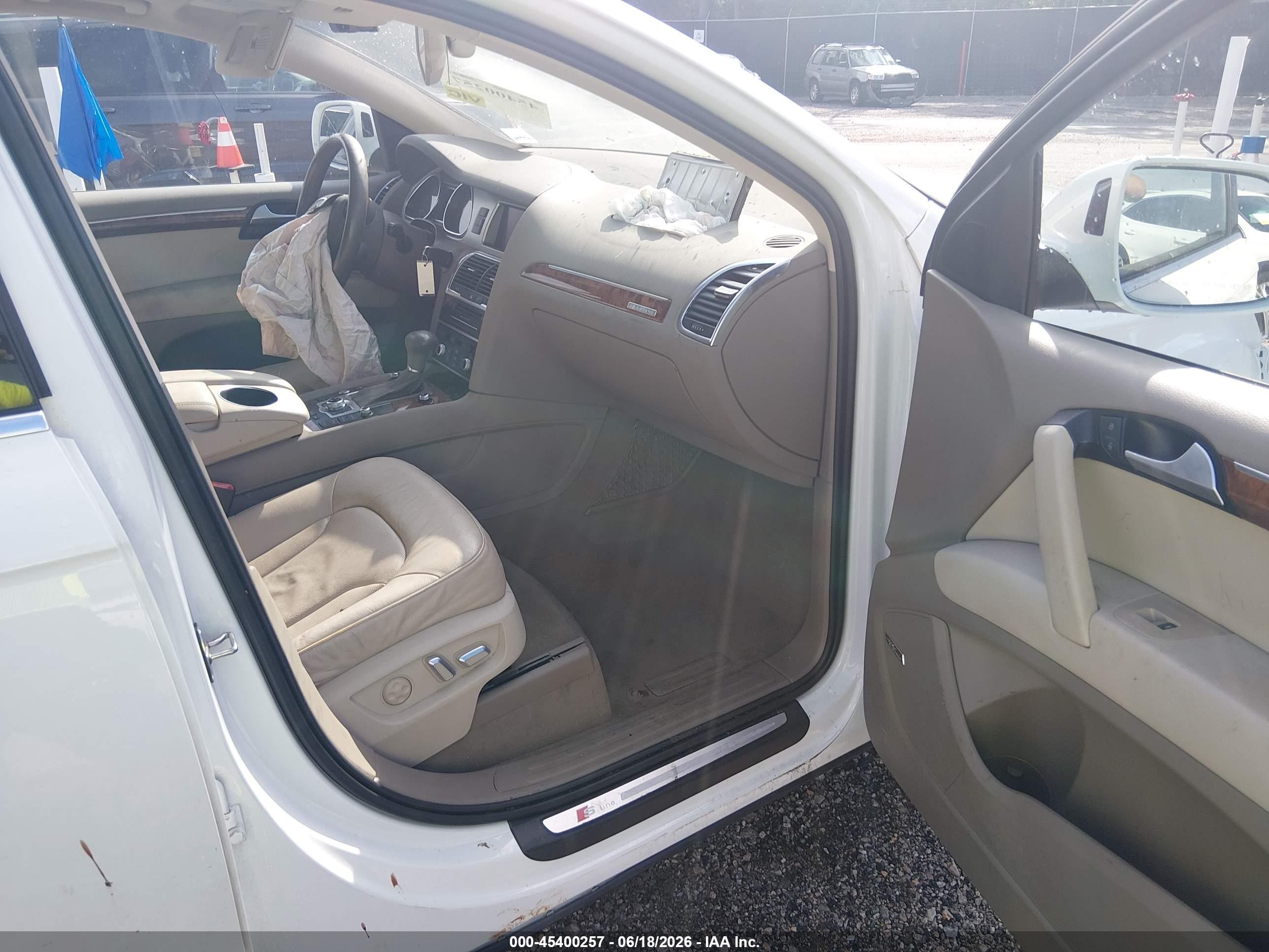 2015 Audi Q7 3.0t S Line Prestige White vin: WA1DGAFE8FD022751