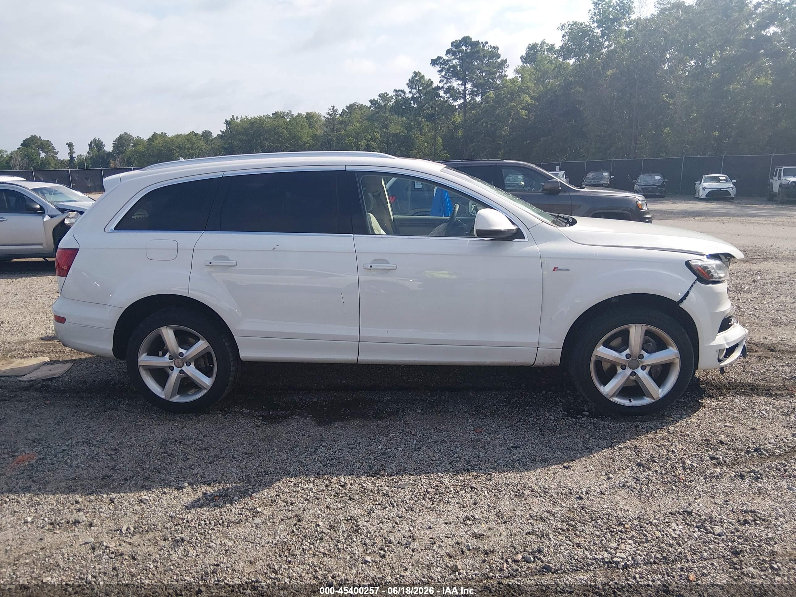 2015 Audi Q7 3.0t S Line Prestige White vin: WA1DGAFE8FD022751