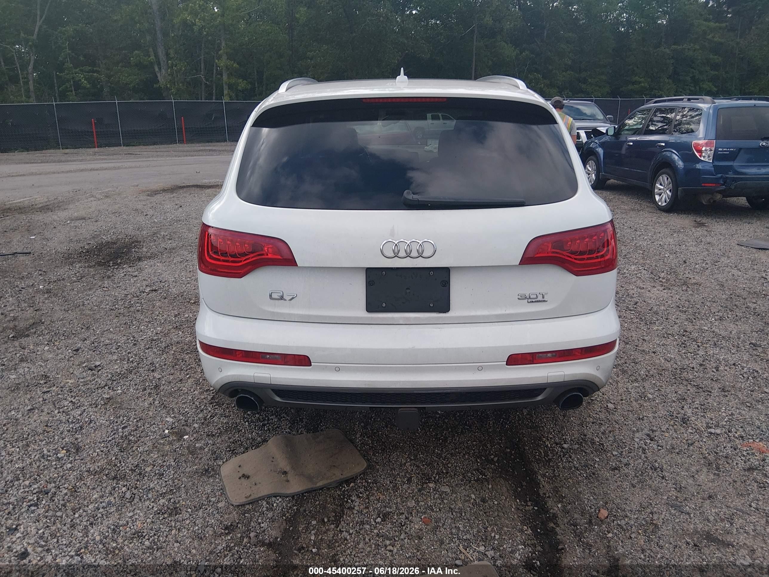 2015 Audi Q7 3.0t S Line Prestige White vin: WA1DGAFE8FD022751