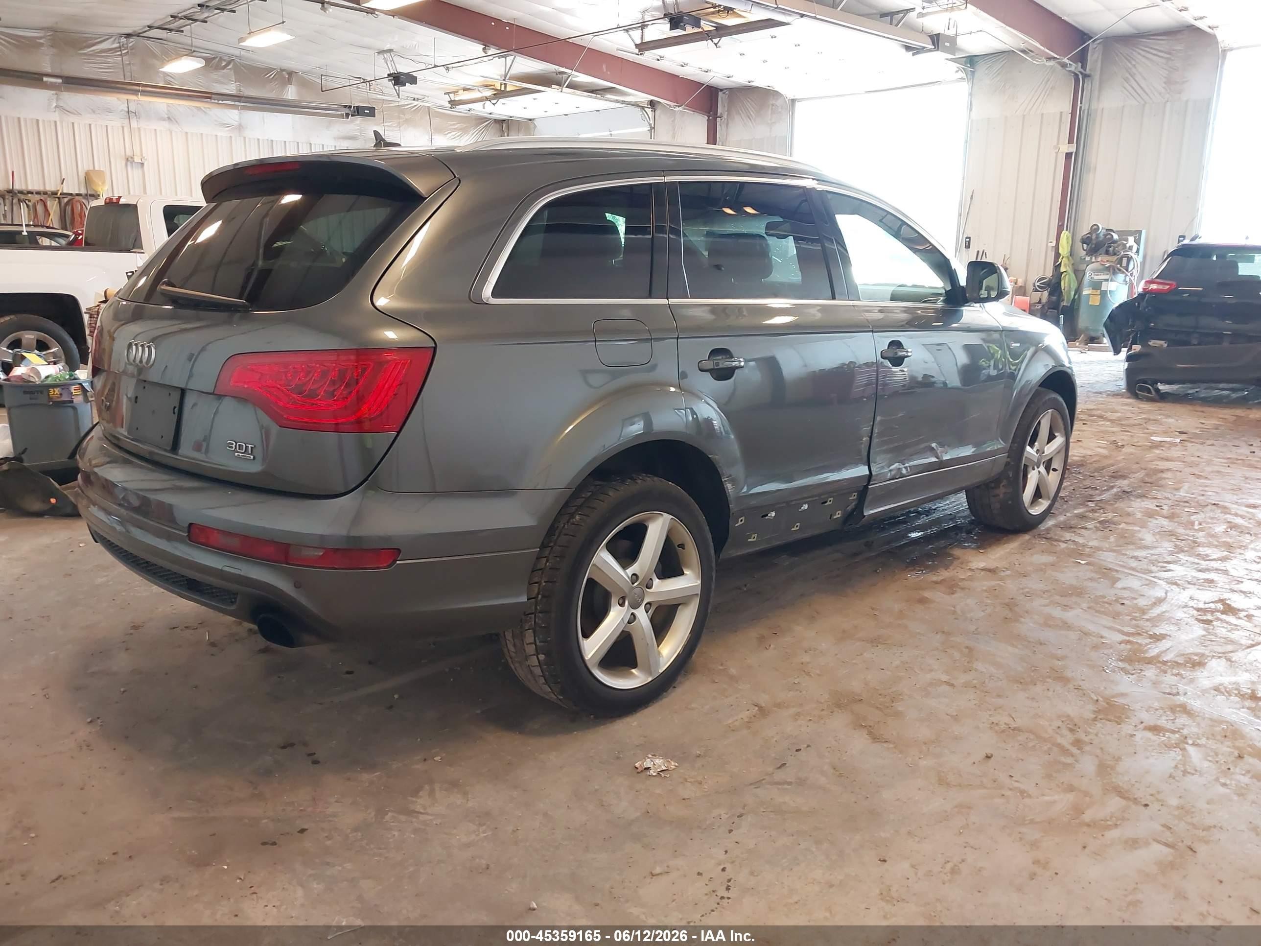 2014 Audi Q7 3.0t S Line Prestige Gray vin: WA1DGAFE9ED018402
