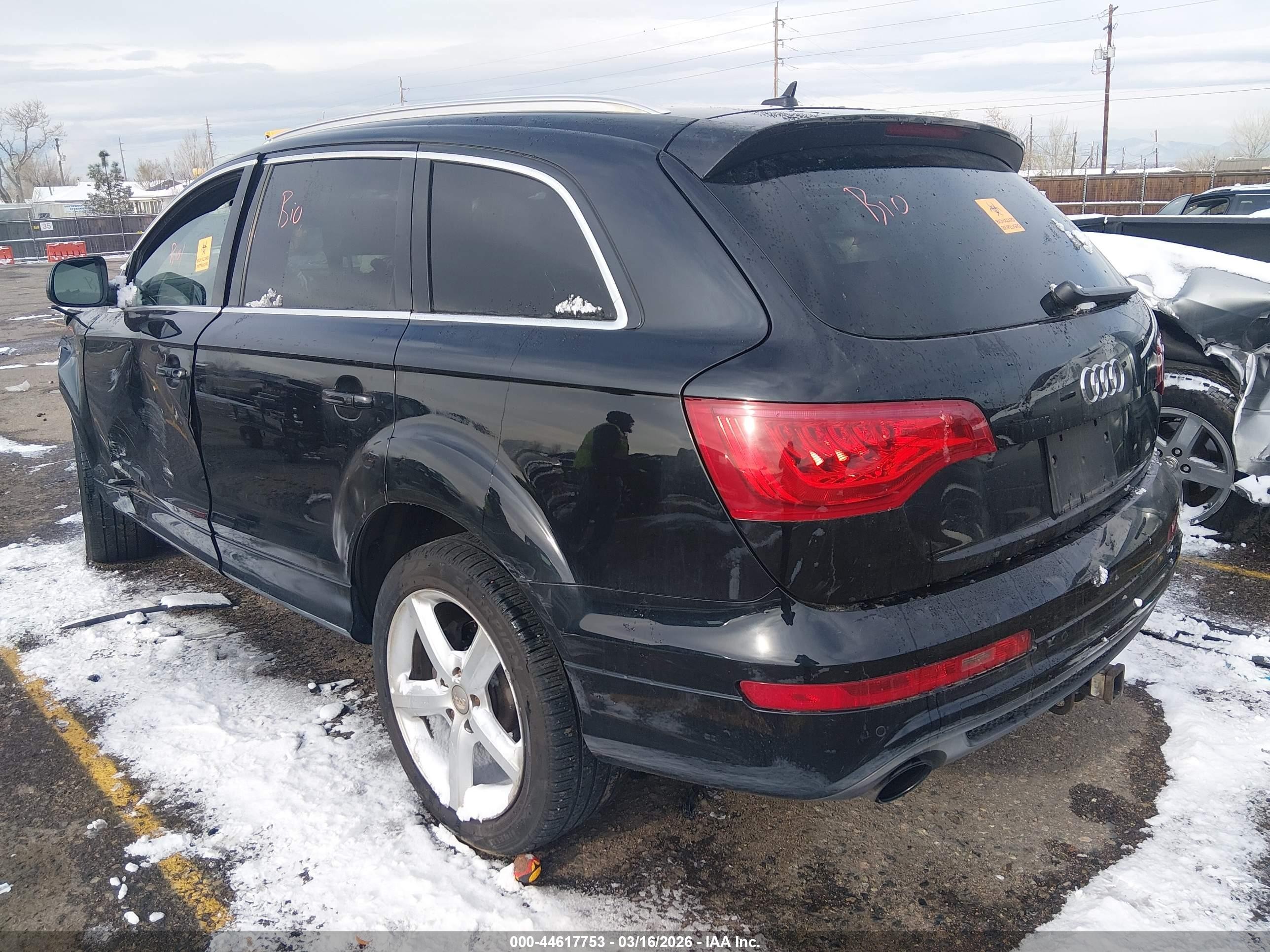 2011 Audi Q7 3.0t S Line Prestige Black vin: WA1DGAFEXBD010689