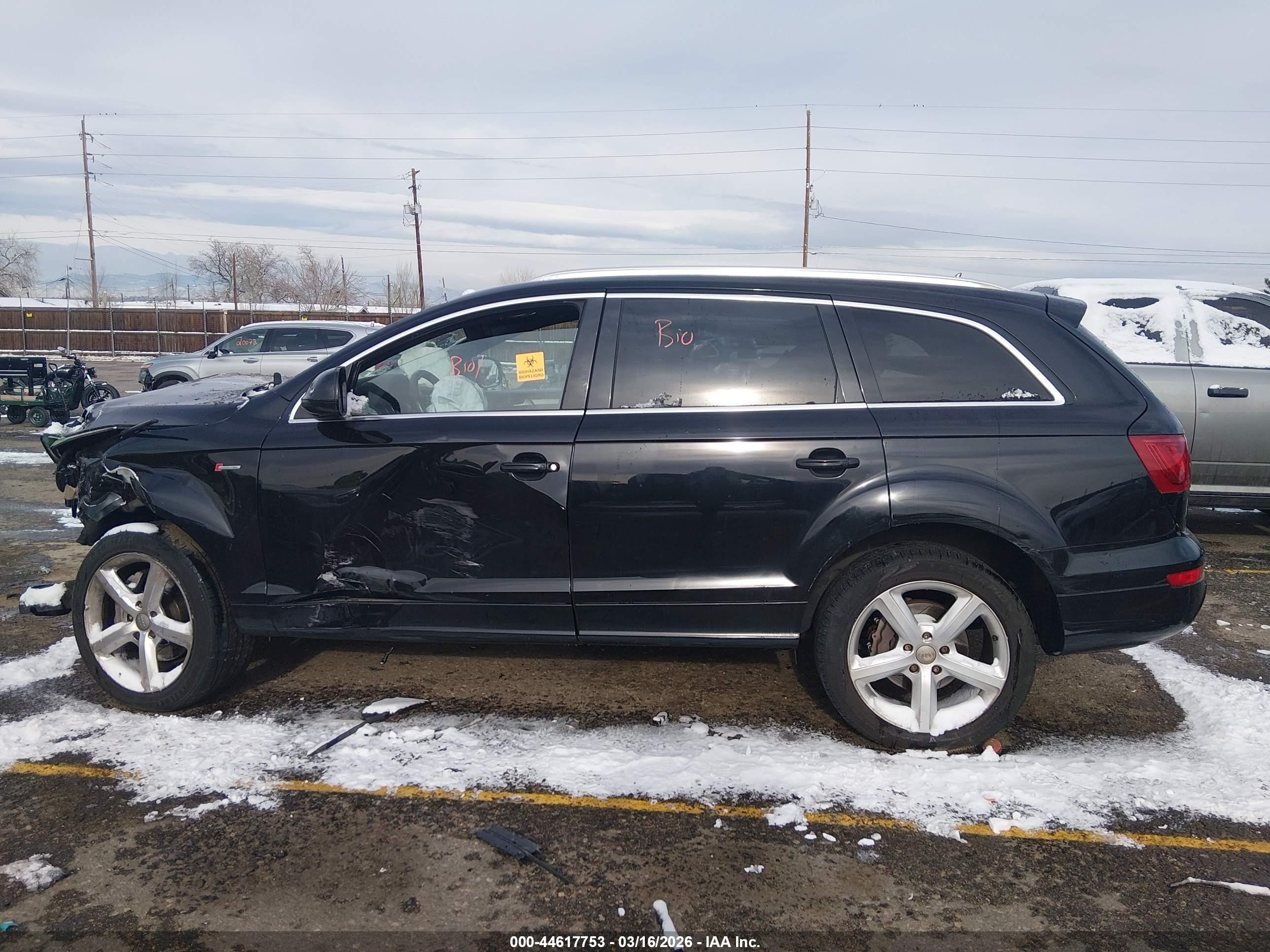 2011 Audi Q7 3.0t S Line Prestige Black vin: WA1DGAFEXBD010689