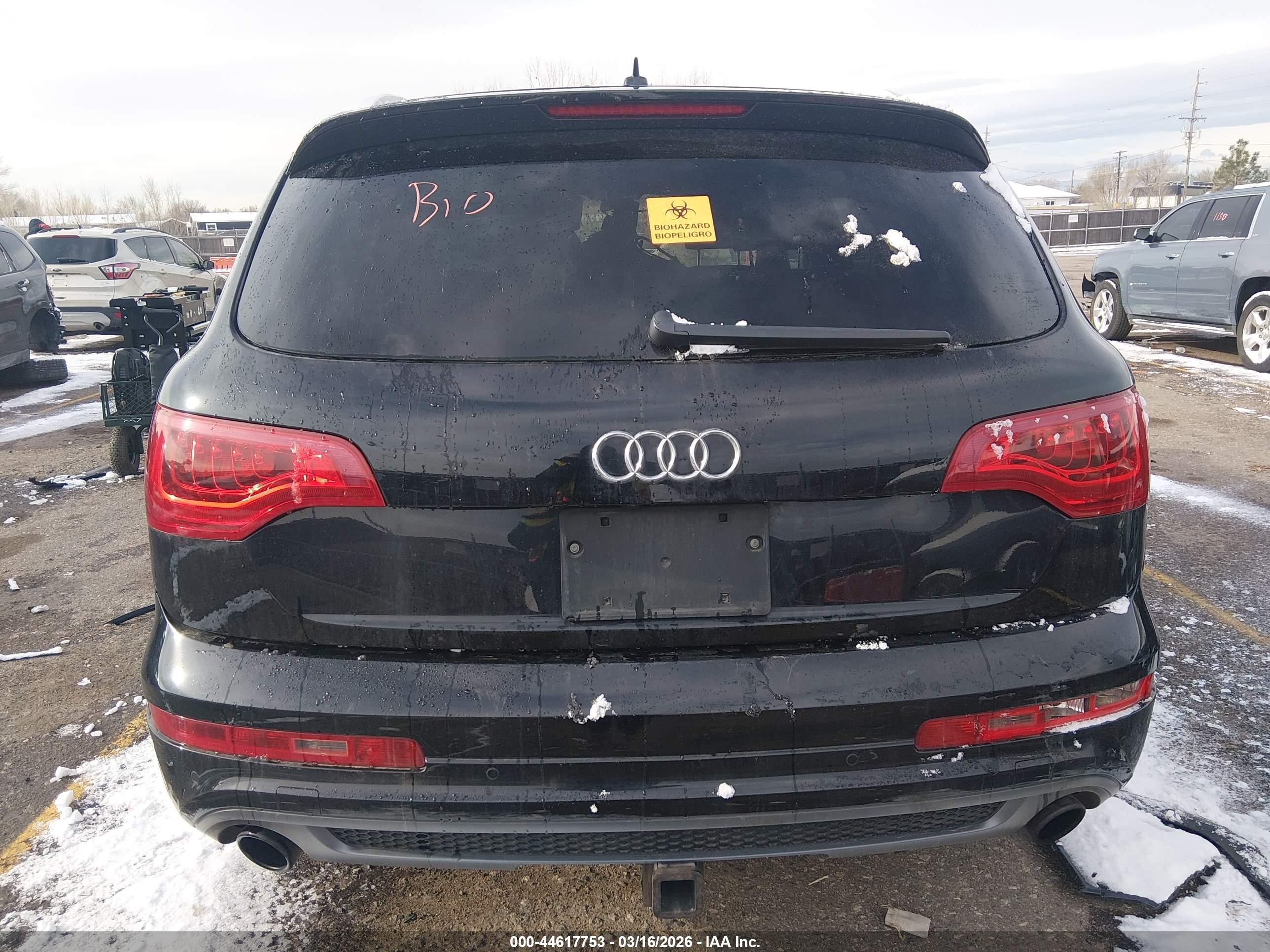 2011 Audi Q7 3.0t S Line Prestige Black vin: WA1DGAFEXBD010689