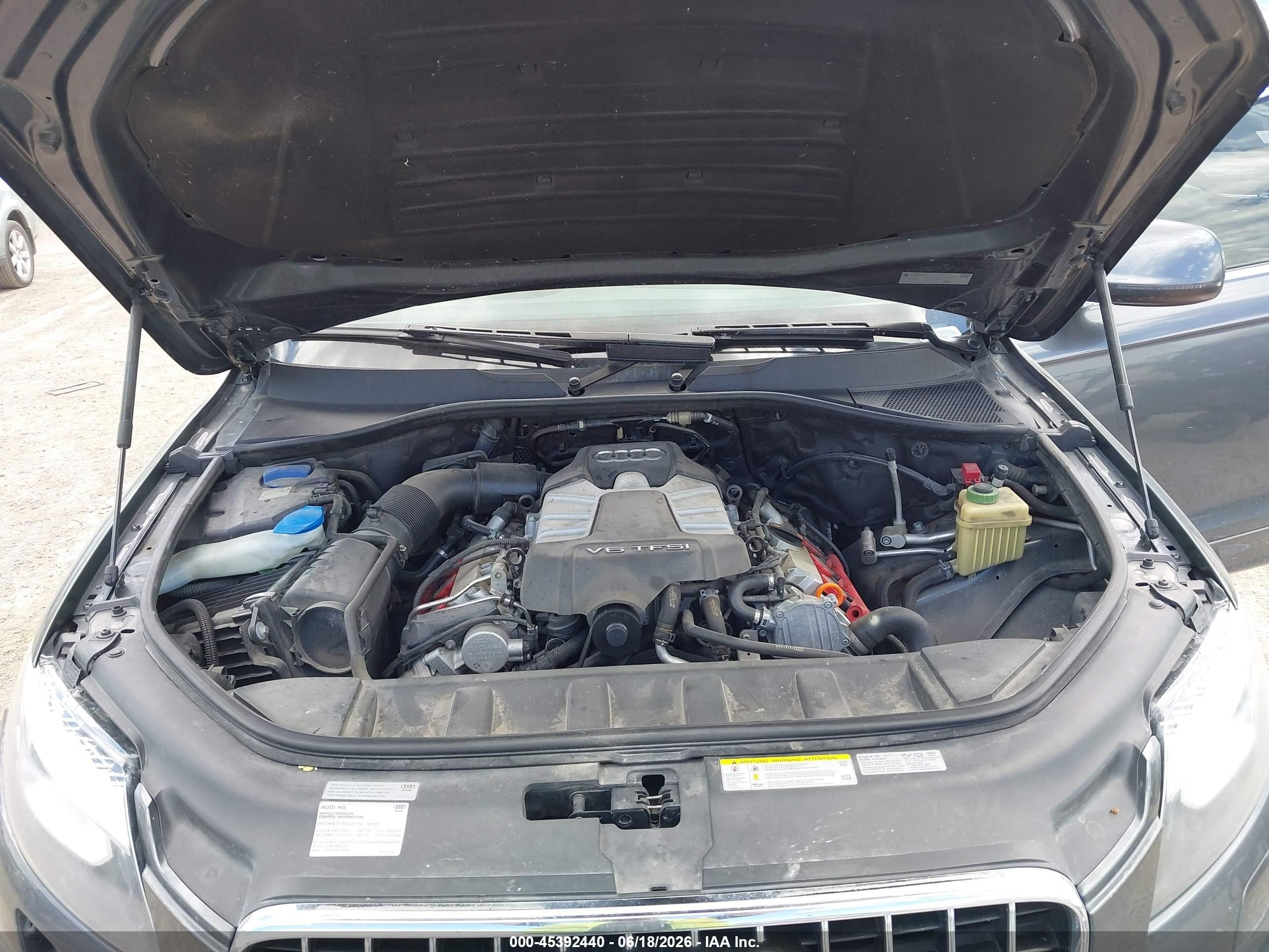 2013 Audi Q7 3.0t S Line Prestige Gray vin: WA1DGAFEXDD006158
