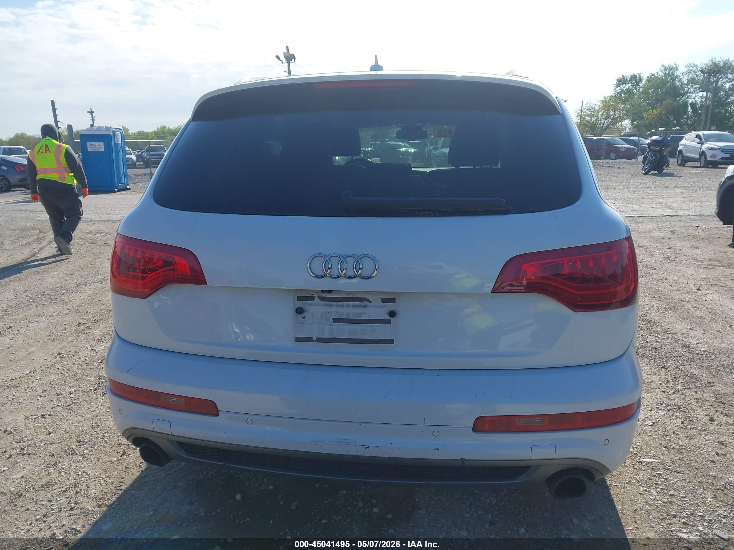 2015 Audi Q7 3.0t S Line Prestige White vin: WA1DGAFEXFD009029