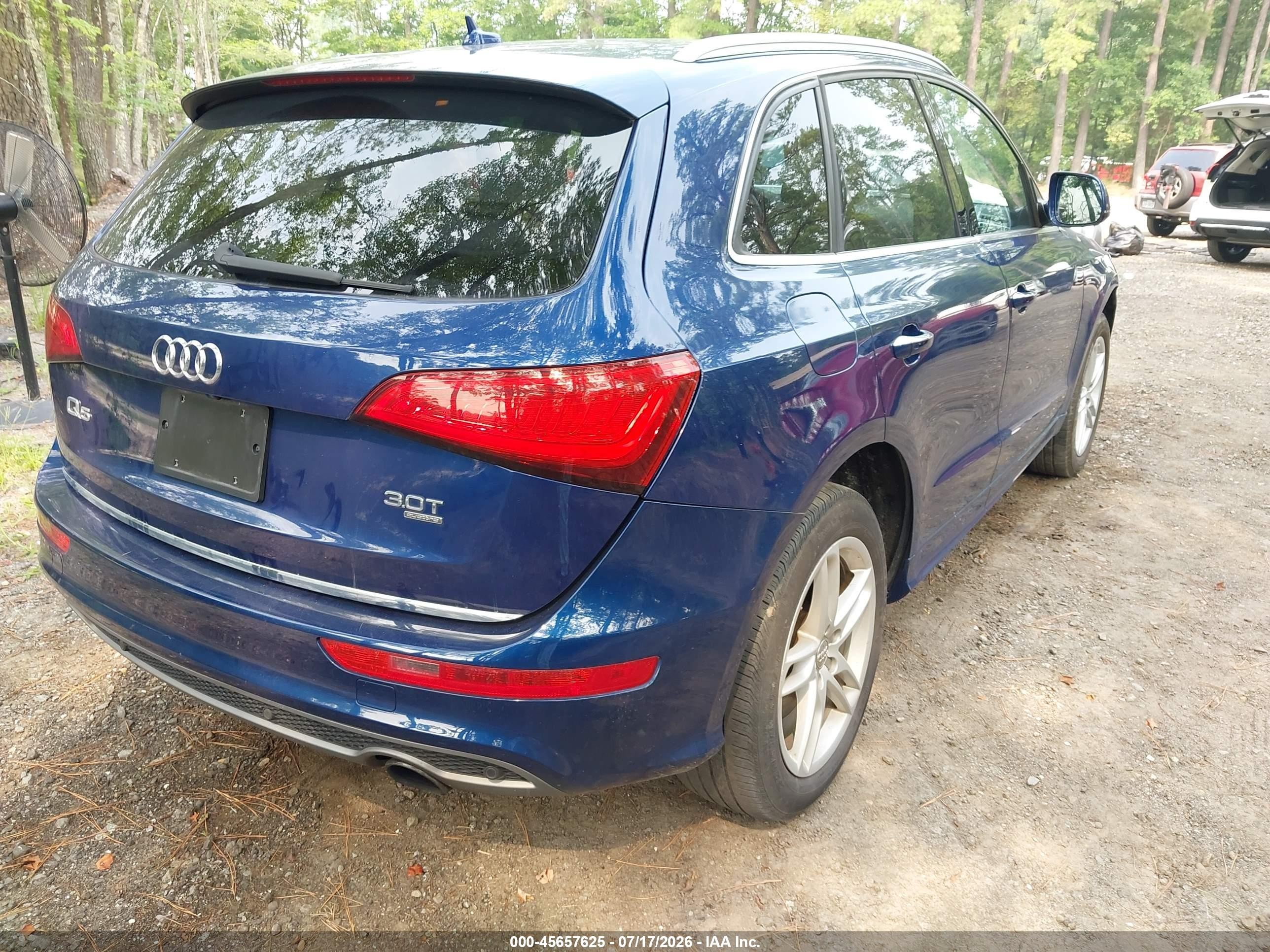 2015 Audi Q5 3.0t Premium Plus Blue vin: WA1DGAFP0FA019054