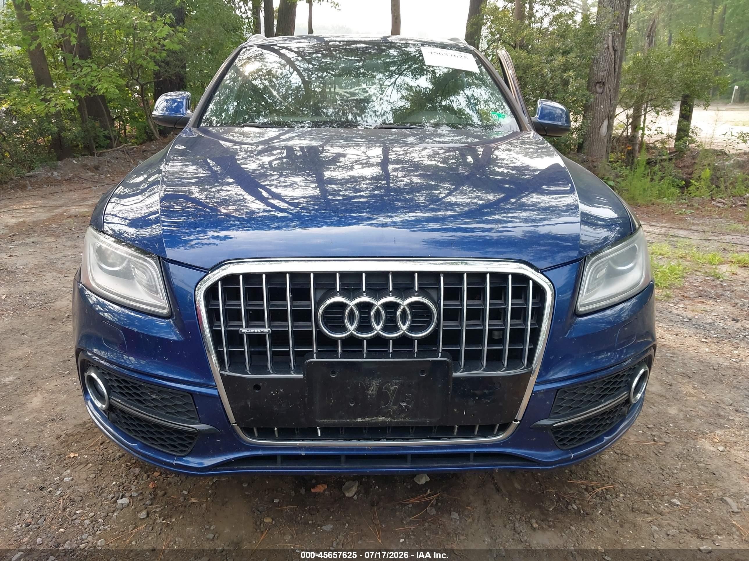 2015 Audi Q5 3.0t Premium Plus Blue vin: WA1DGAFP0FA019054