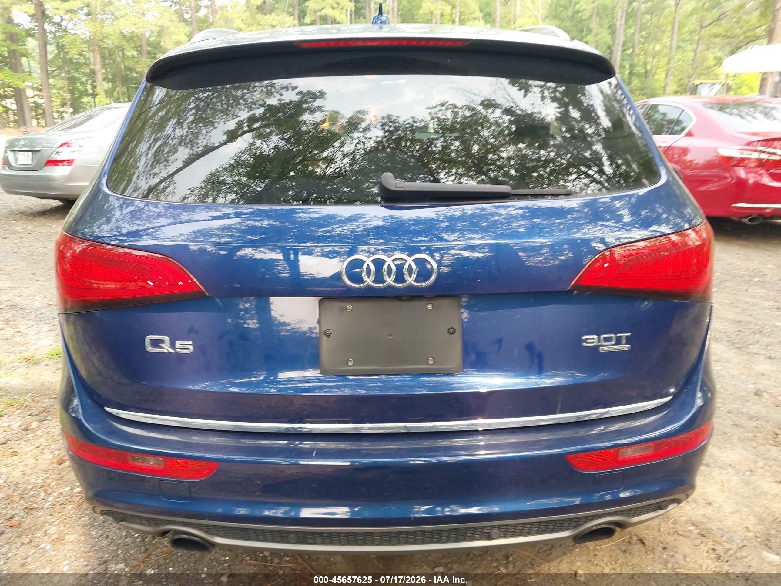 2015 Audi Q5 3.0t Premium Plus Blue vin: WA1DGAFP0FA019054