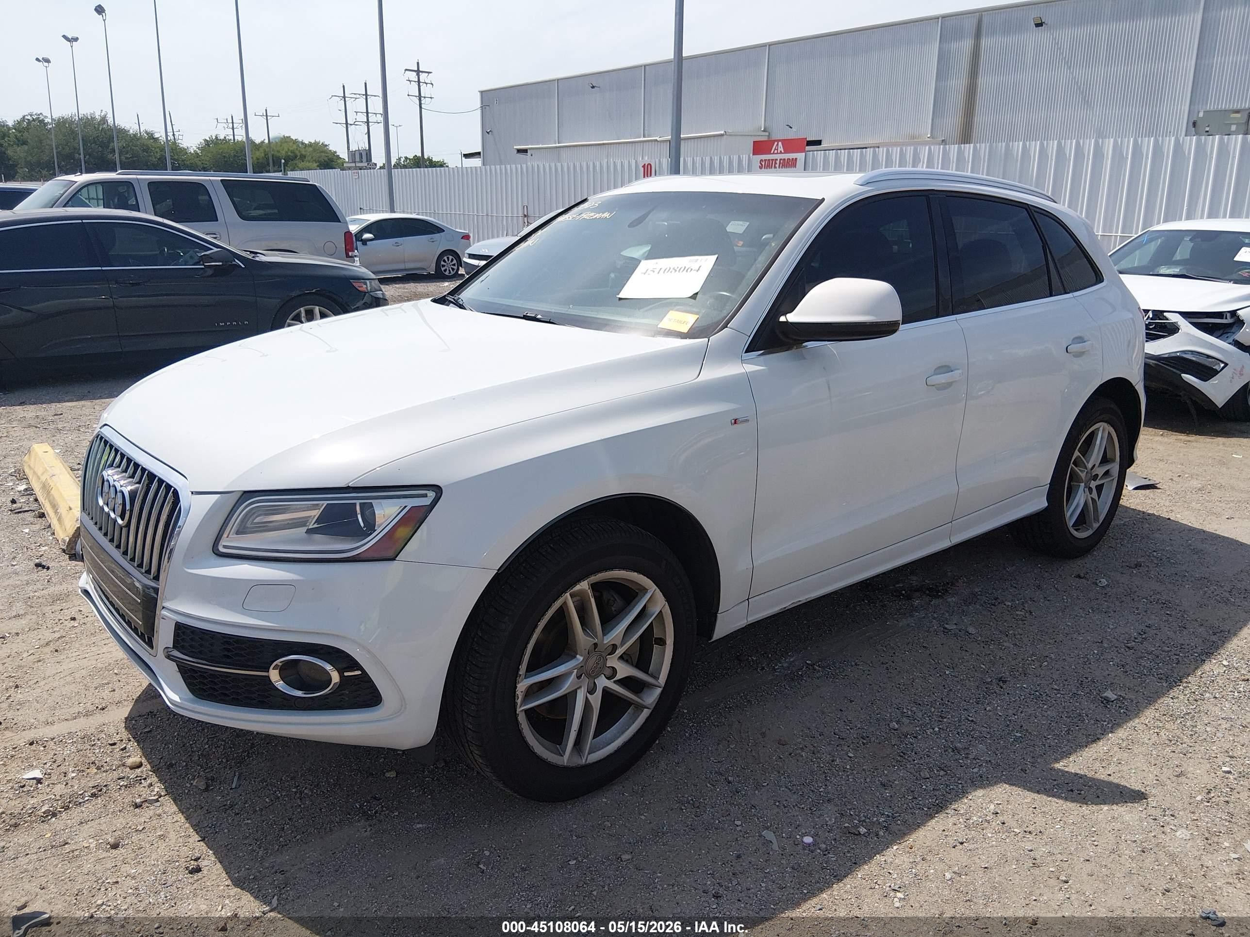 2014 Audi Q5 3.0t Premium Plus White vin: WA1DGAFP1EA053583