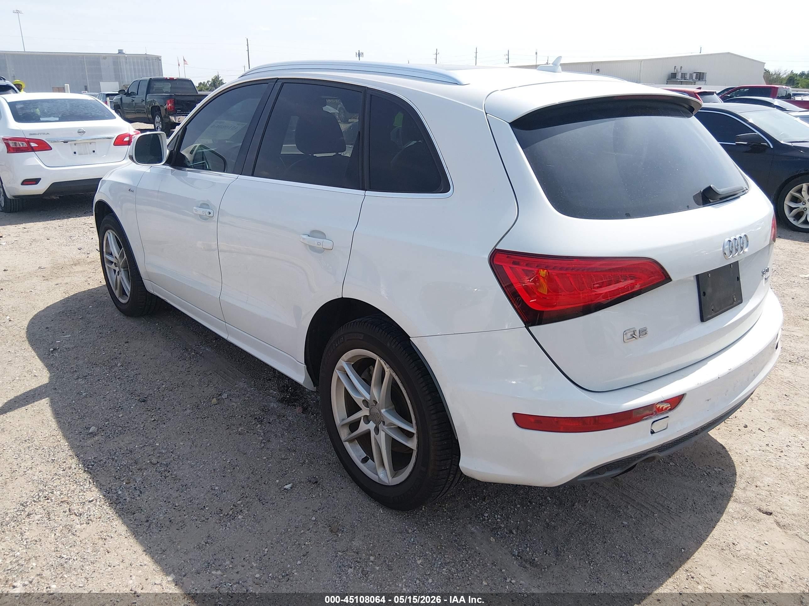 2014 Audi Q5 3.0t Premium Plus White vin: WA1DGAFP1EA053583