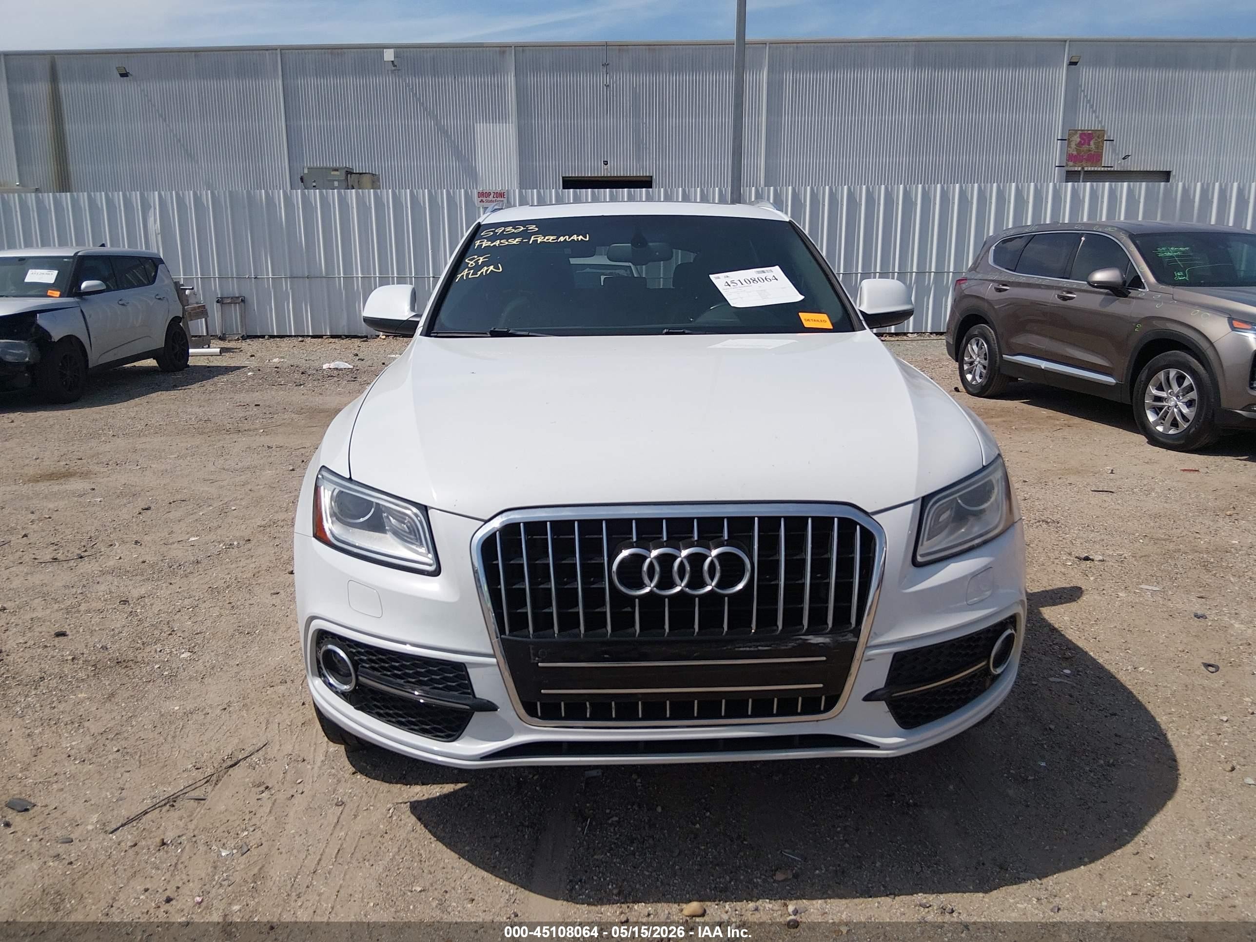 2014 Audi Q5 3.0t Premium Plus White vin: WA1DGAFP1EA053583
