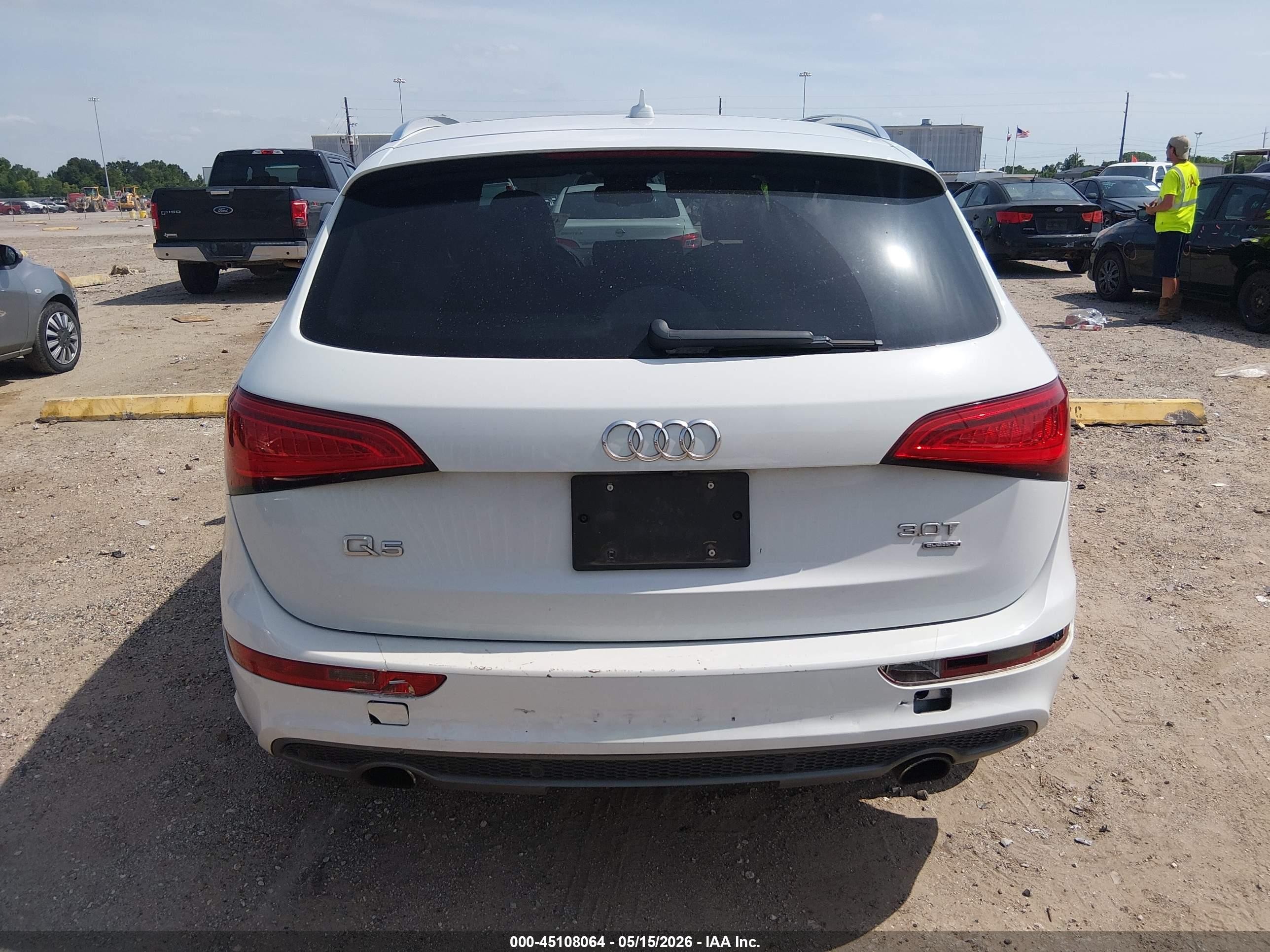 2014 Audi Q5 3.0t Premium Plus White vin: WA1DGAFP1EA053583