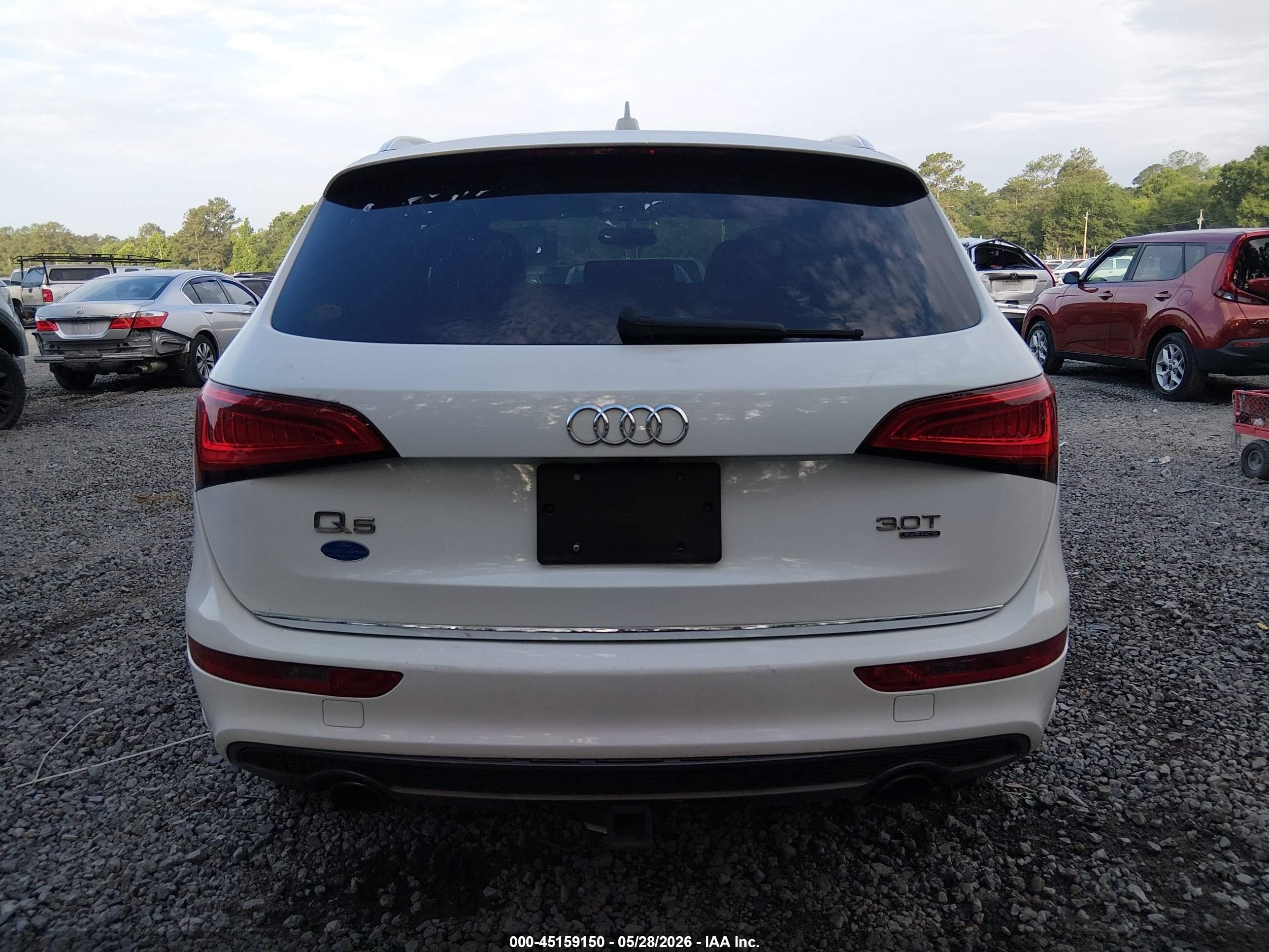 2015 Audi Q5 3.0t Premium Plus White vin: WA1DGAFP1FA035845