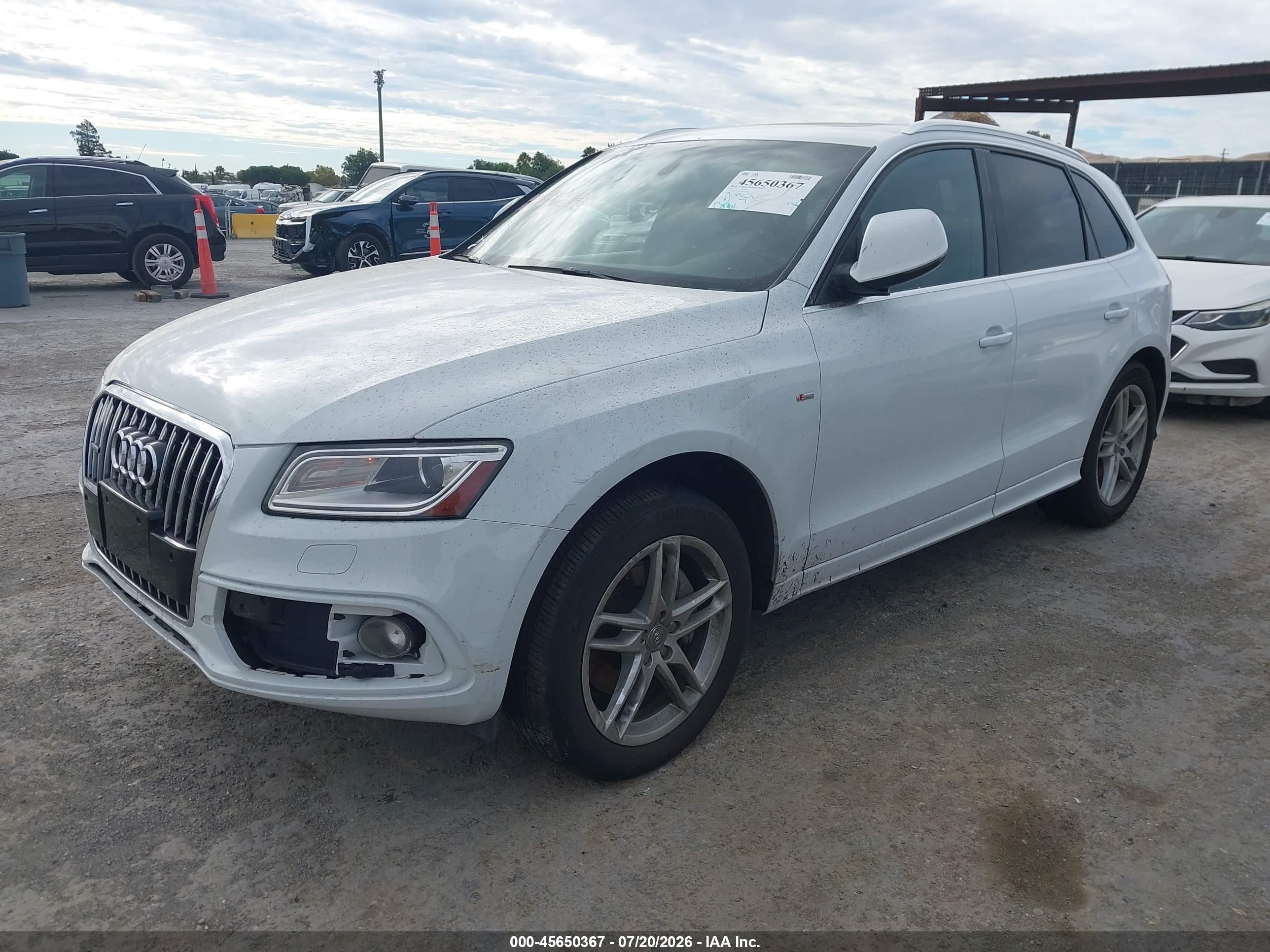 2014 Audi Q5 3.0t Premium Plus White vin: WA1DGAFP2EA039742