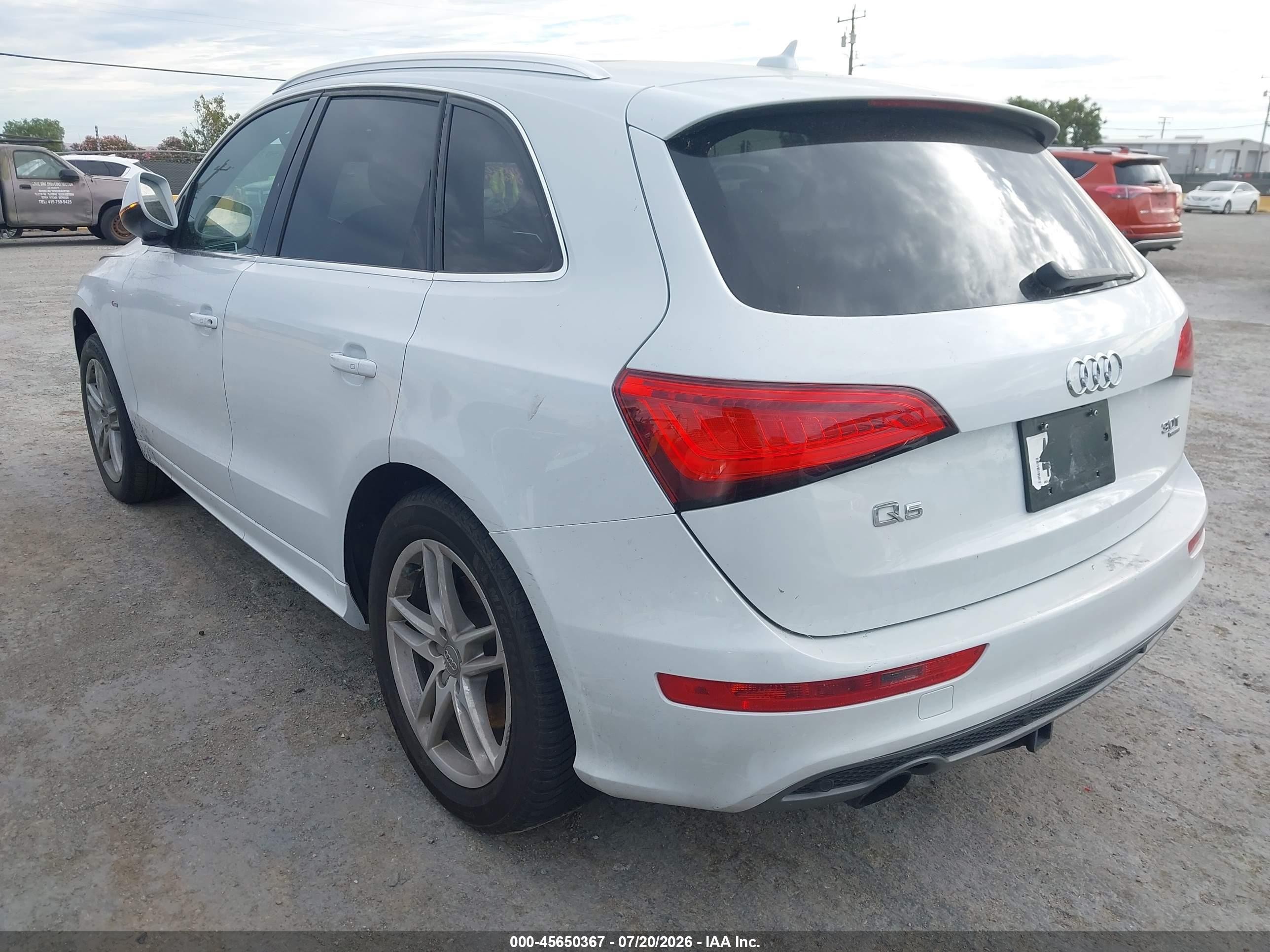 2014 Audi Q5 3.0t Premium Plus White vin: WA1DGAFP2EA039742