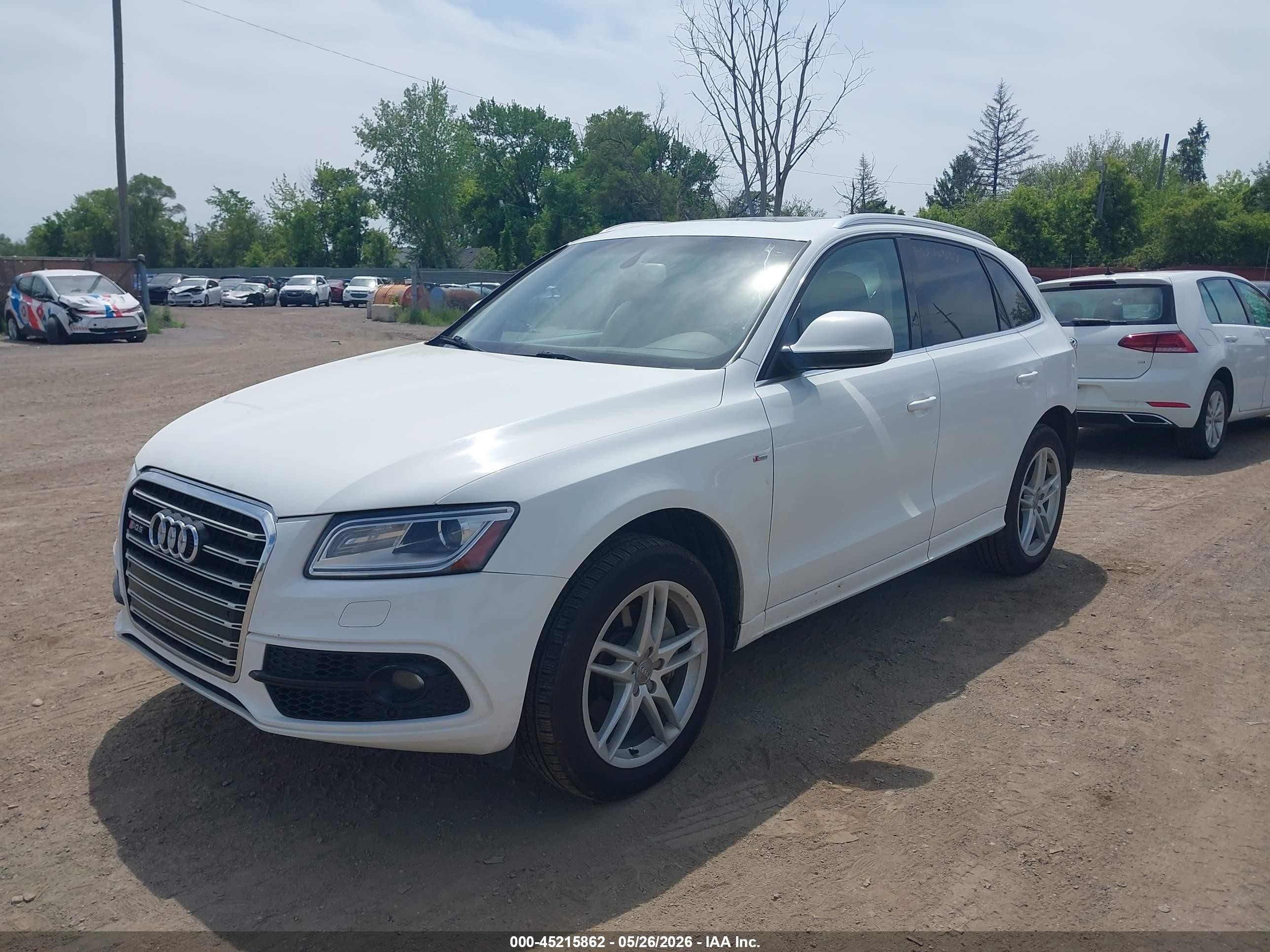 2014 Audi Q5 3.0t Premium Plus White vin: WA1DGAFP2EA126430