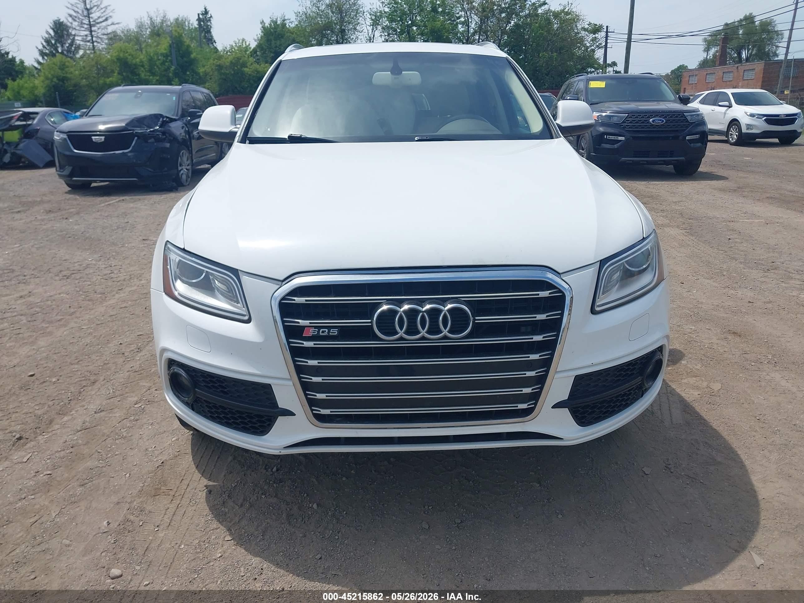 2014 Audi Q5 3.0t Premium Plus White vin: WA1DGAFP2EA126430