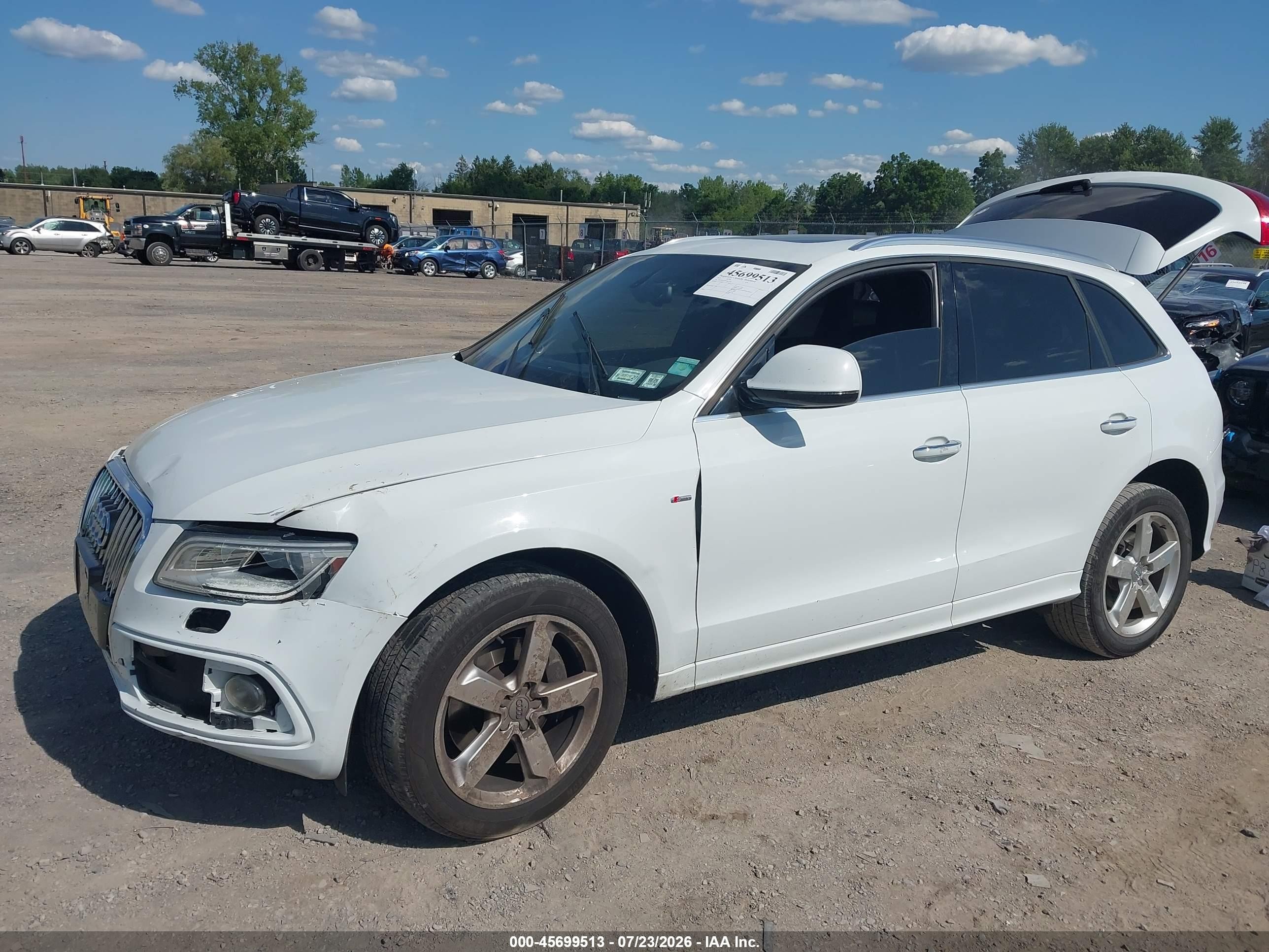 2015 Audi Q5 3.0t Premium Plus Белый vin: WA1DGAFP2FA067140